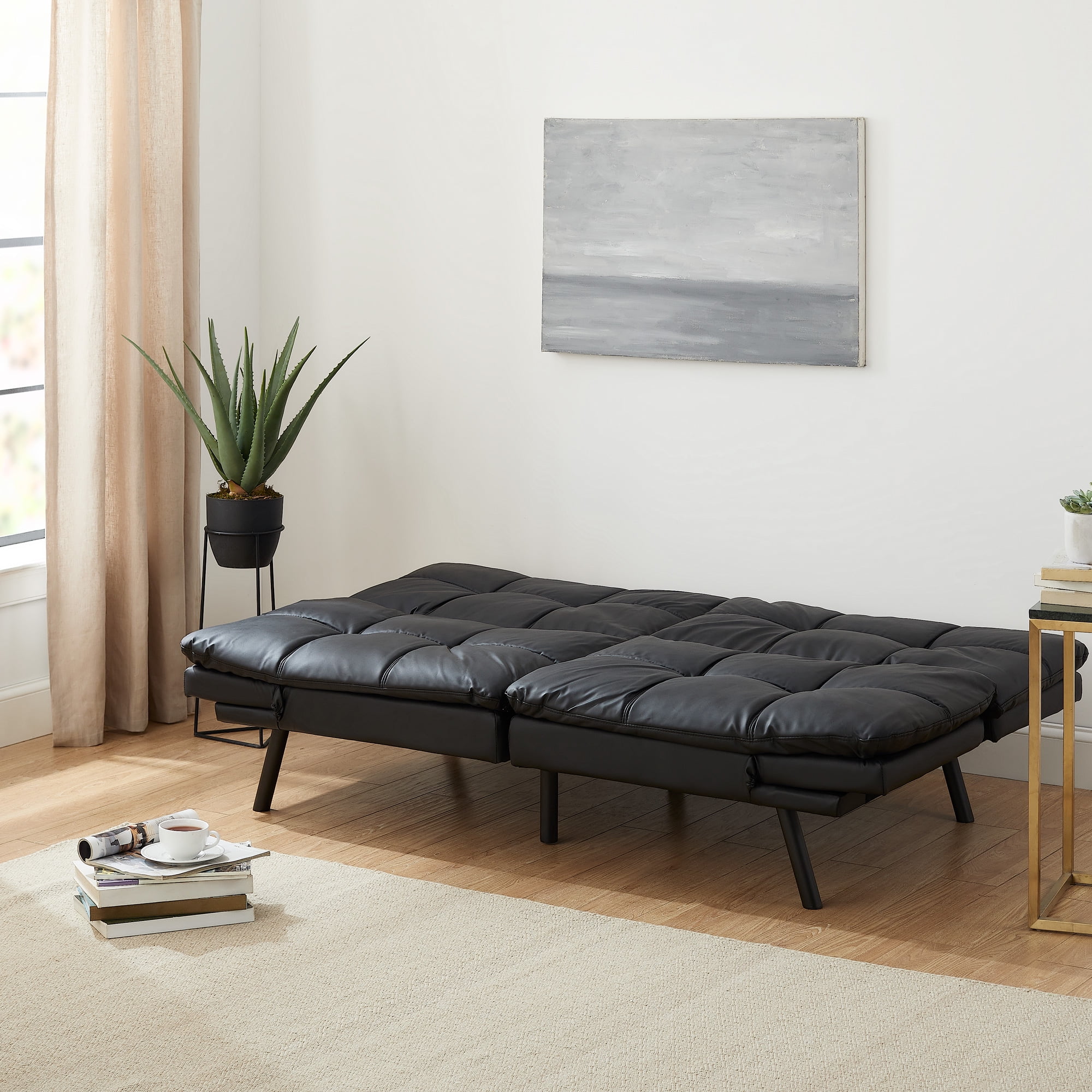 Mainstays Memory Foam Futon with 72",Black - Image 43