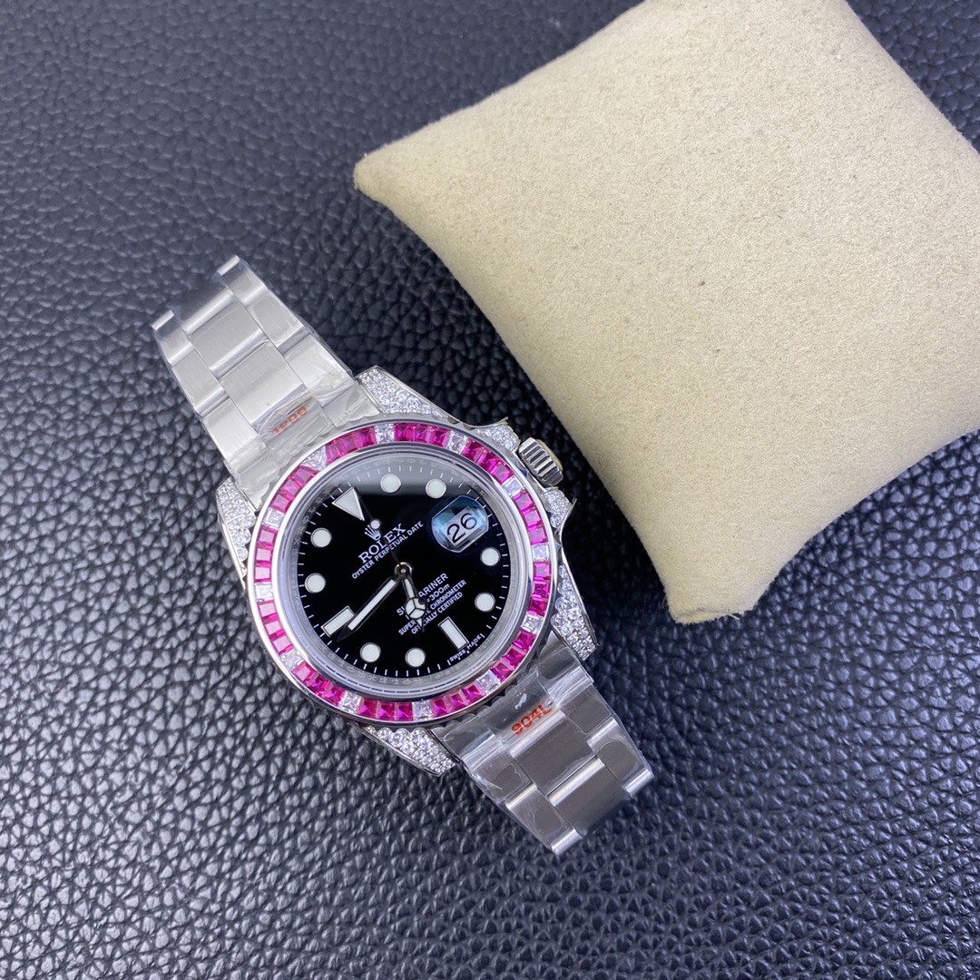Rolex Submariner Special Edition with Diamonds - Pink Diamonds - 40mm(1:1 replica) - Elite Watch Atelier