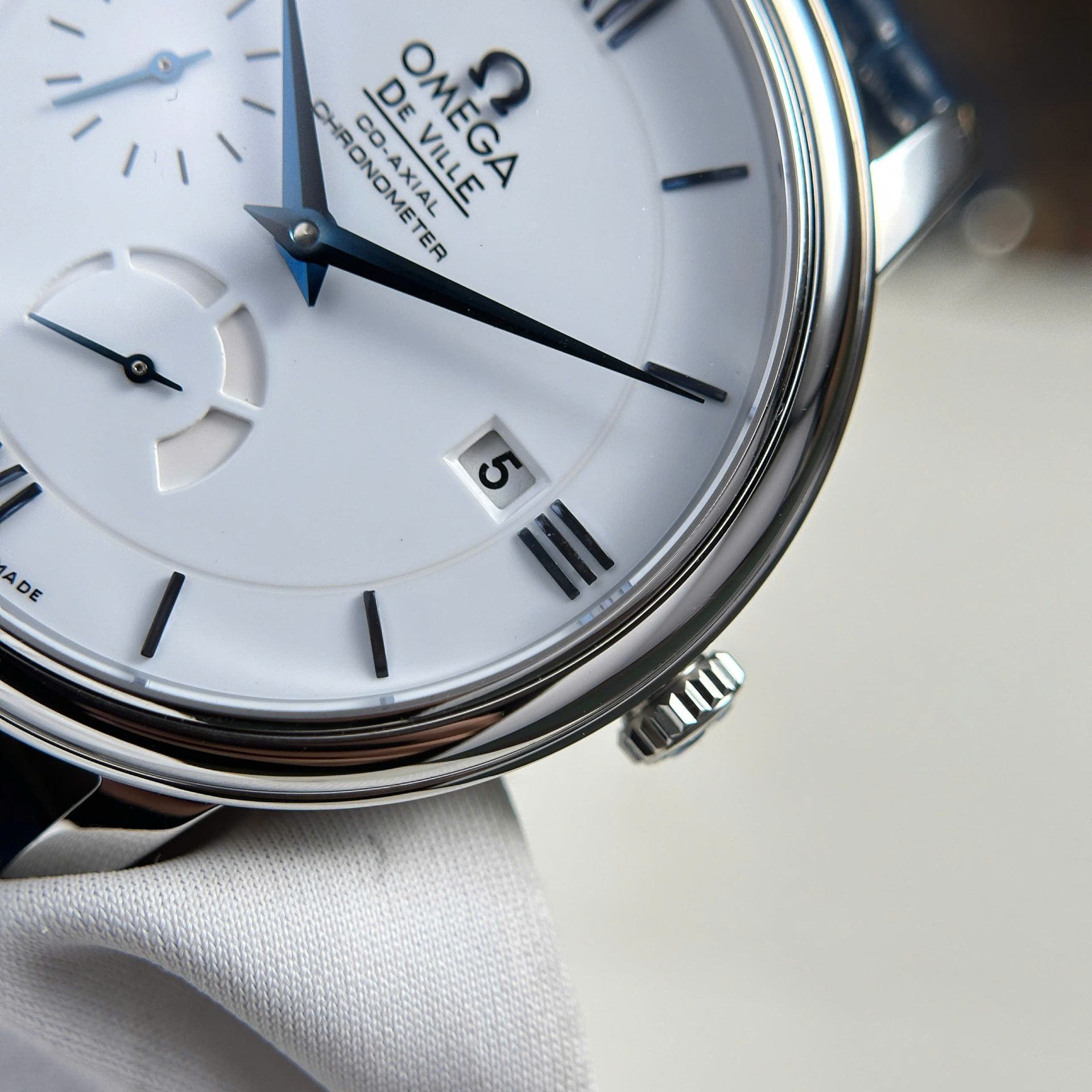 Omega Replica Watch De Ville Prestige Power Reserve White Dial 39.5mm - Top club