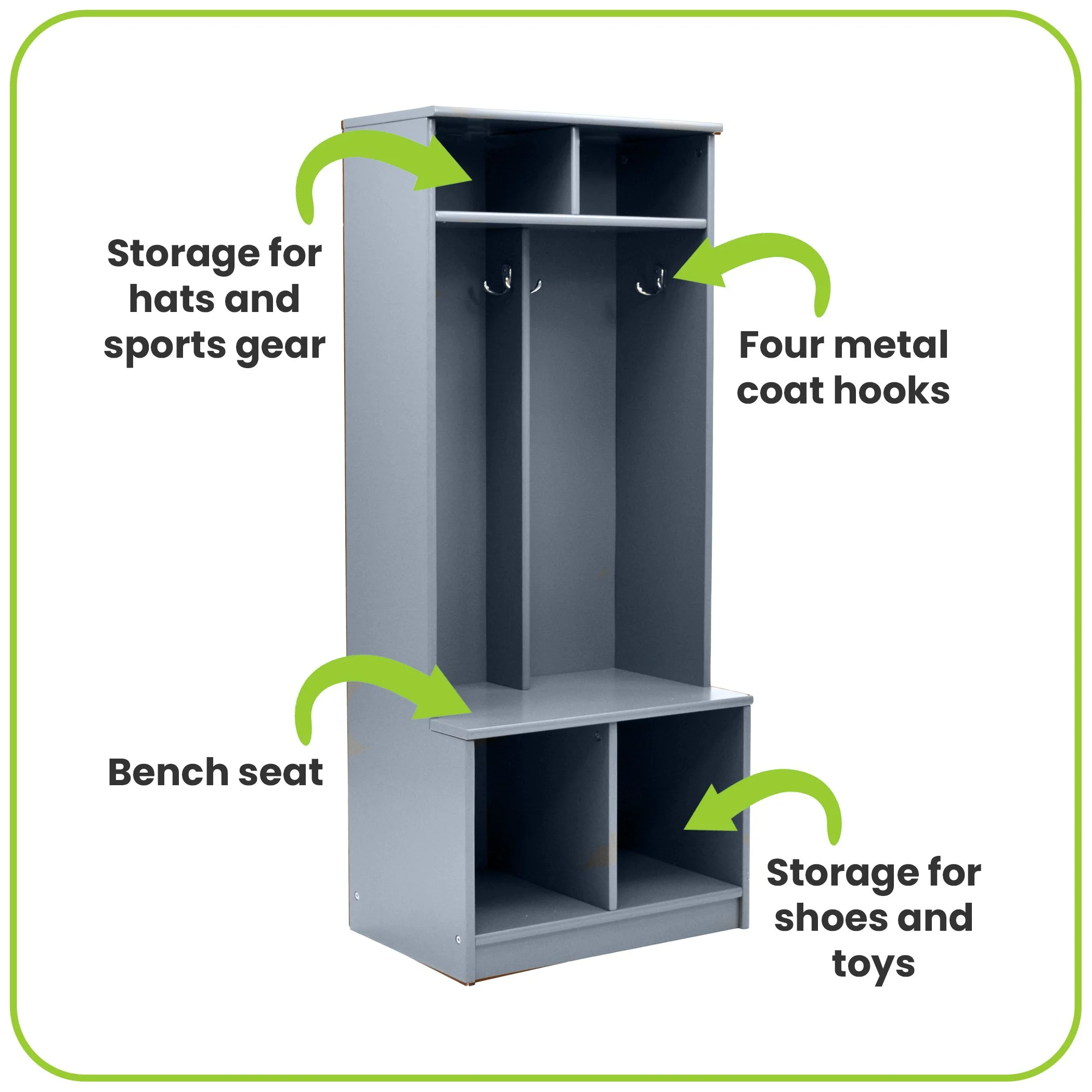 Little Partners Locker Cabinet Cubby Organizer, Learn 'N Store Wooden Classroom Cubbies Compartment Lockers for Storage of Toddlers and Kids Coats, Equipment, Backpacks - Espresso - Image 33