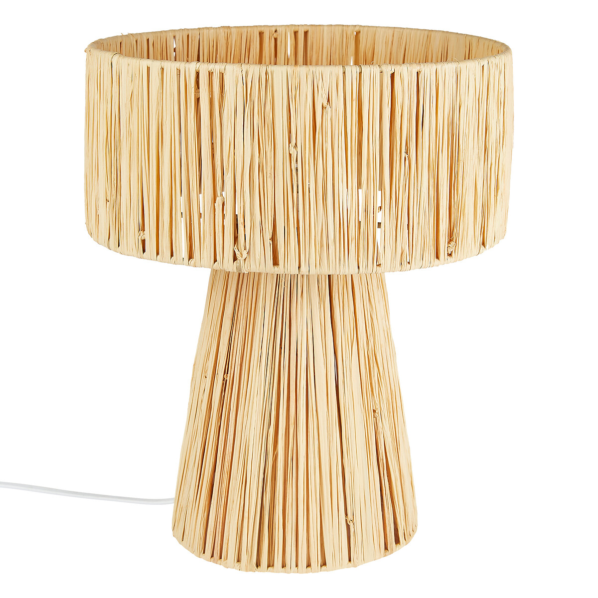 Desk lamp "Orane" Raffia, Beige, H. 34 cm