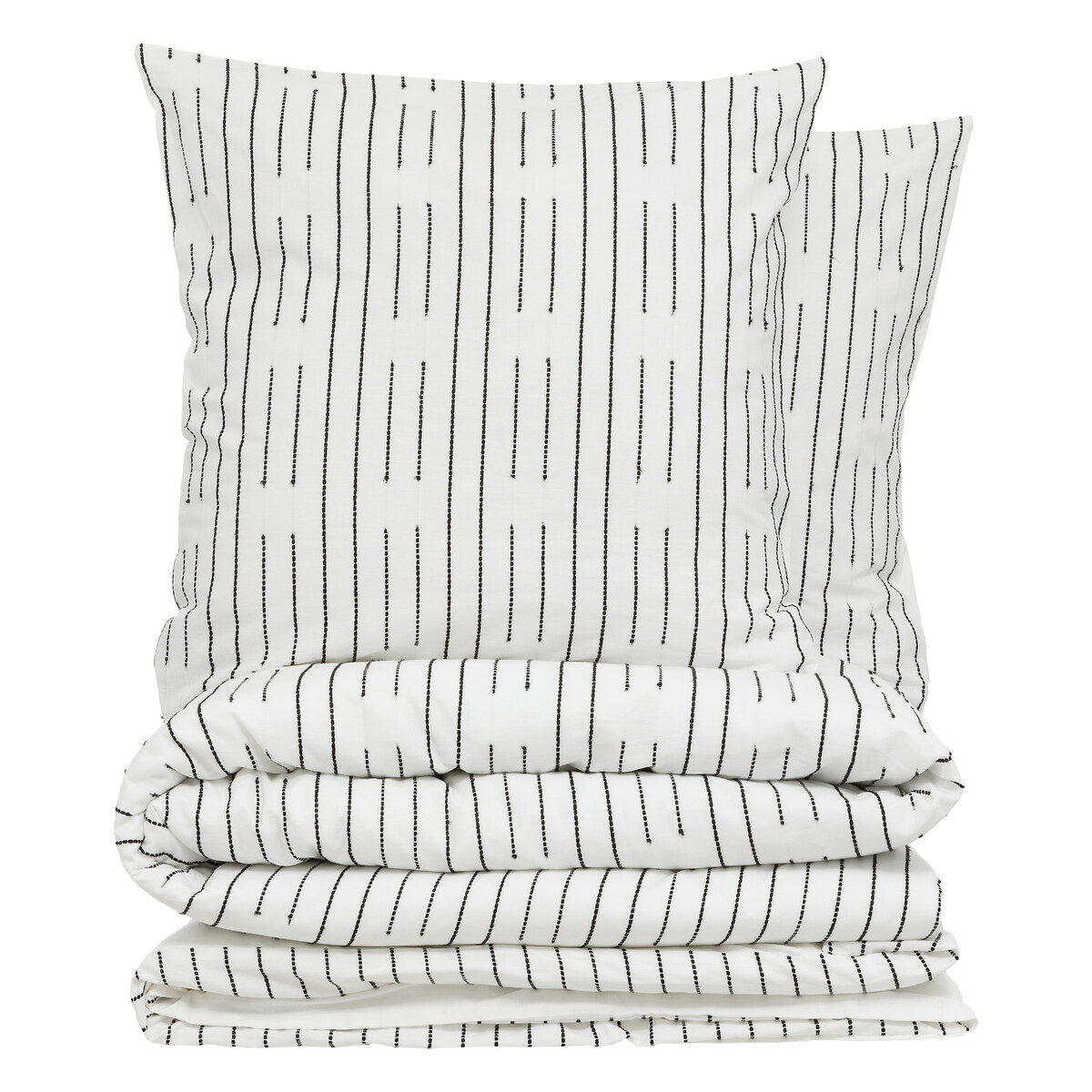 Bed linen set "Kain" Cotton, White/Black, 260x240 cm