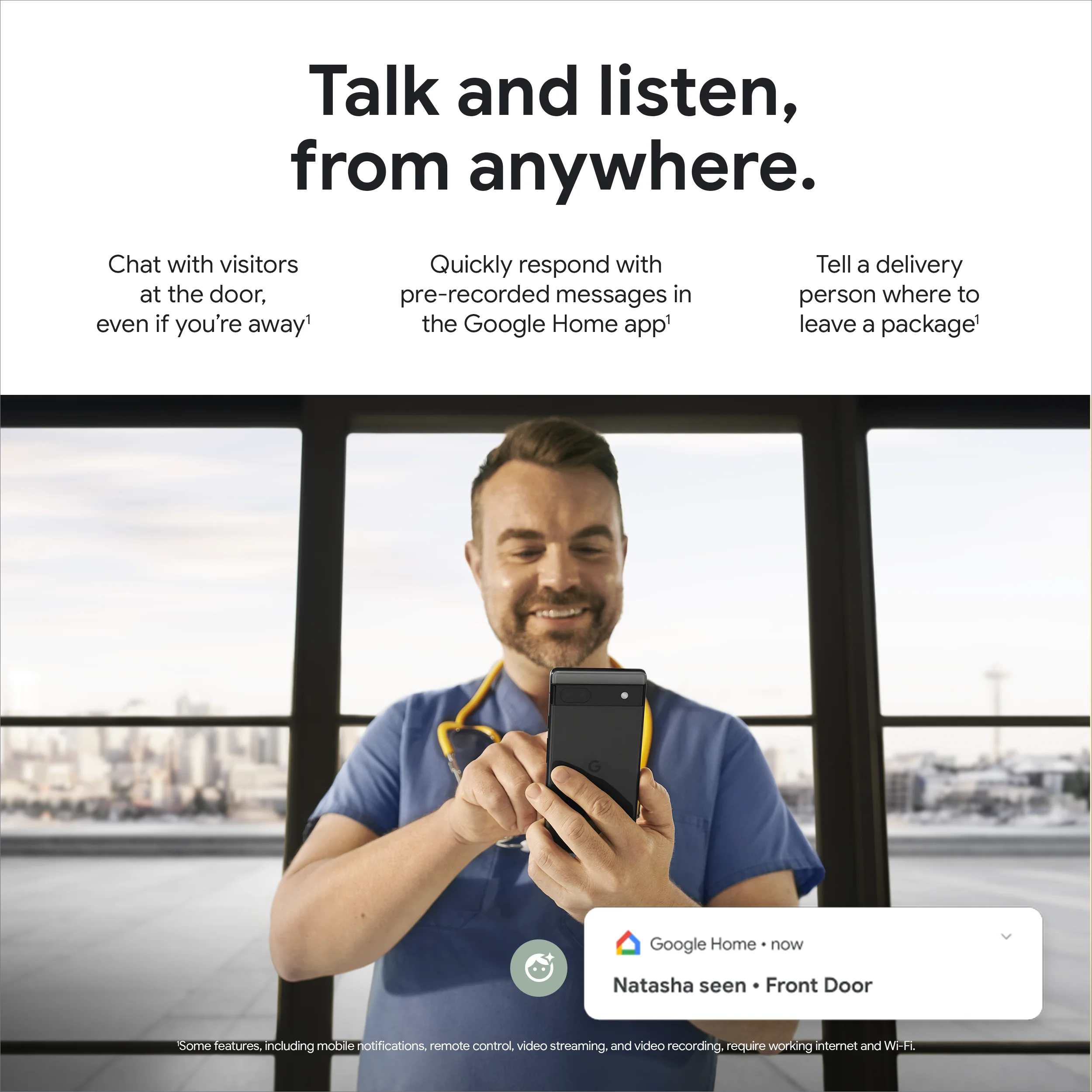 Google Nest Doorbell (Wired, 2nd gen) - Video Doorbell Camera - Doorbell Security Camera - Snow - Image 20