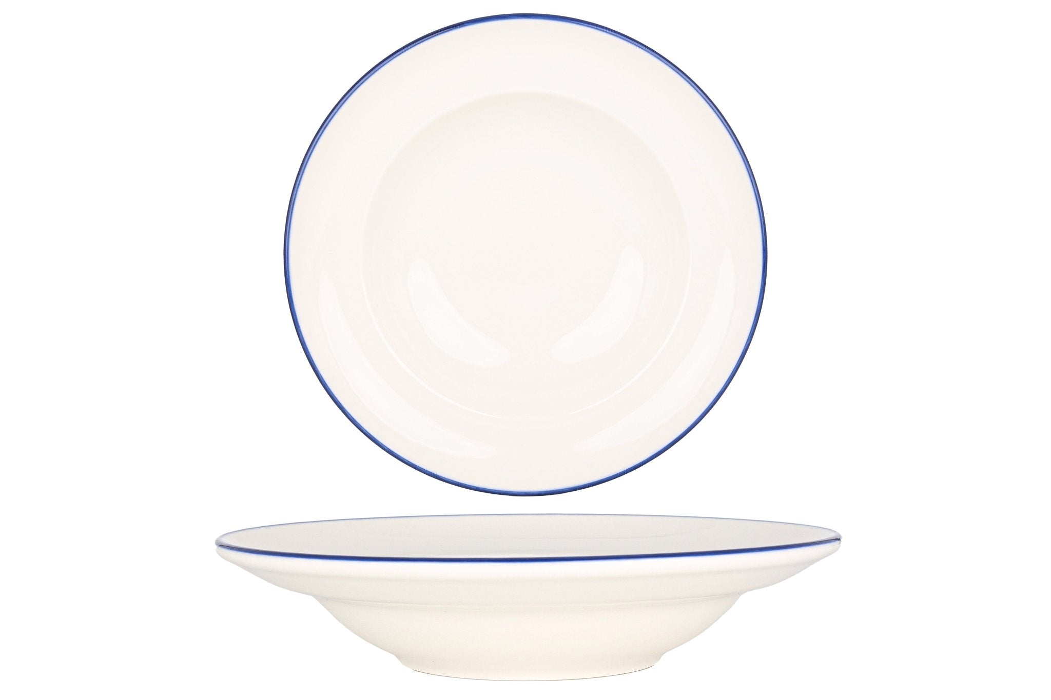 Bonna Pastabord - Linea Blue - Porselein - 24 cm (400cc) - set van 2