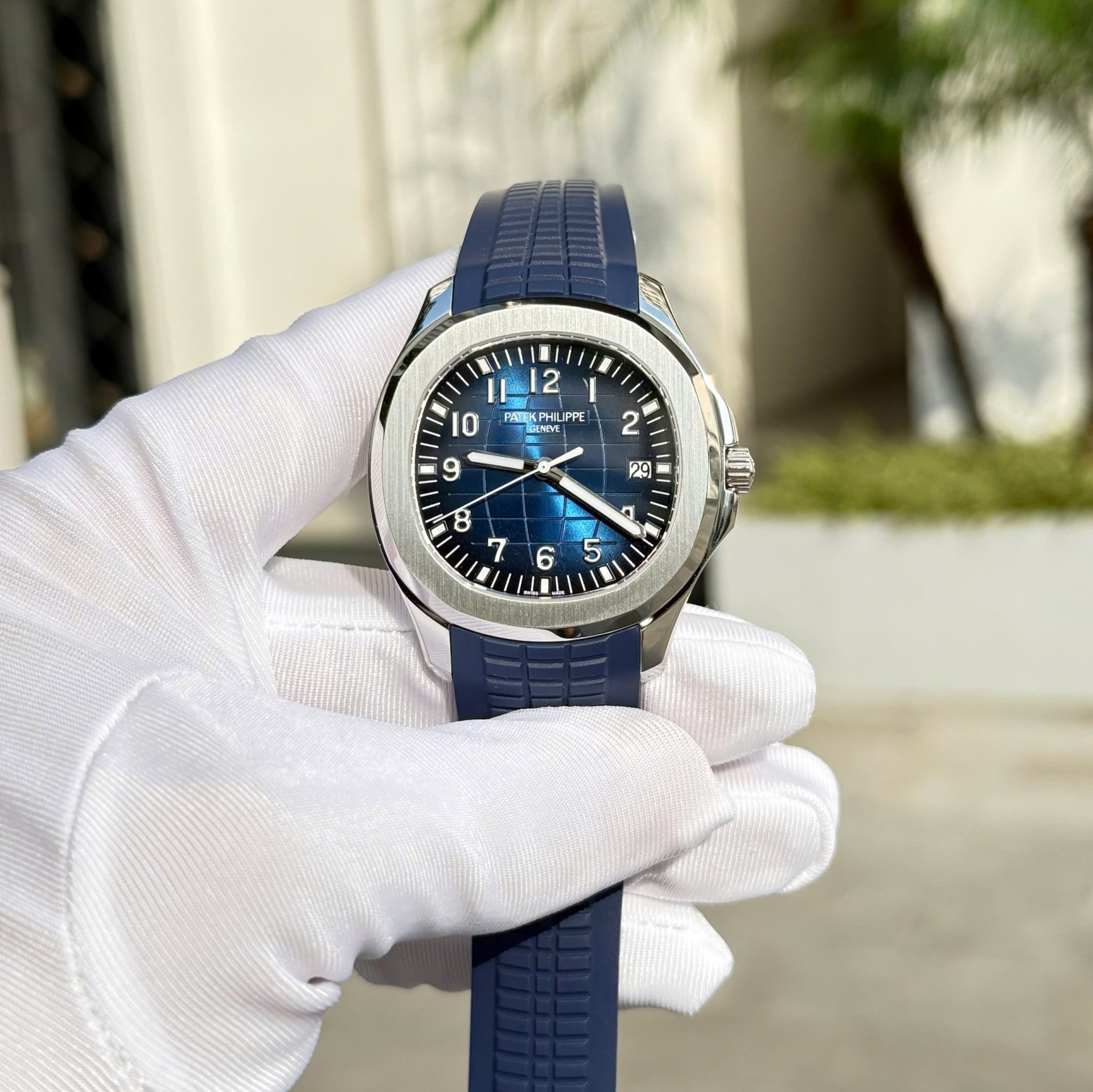 Patek Philippe Aquanaut 5168 Knock Off Watches Blue Dial Rubber Strap Custom BBF Factory 42,2mm - Top club