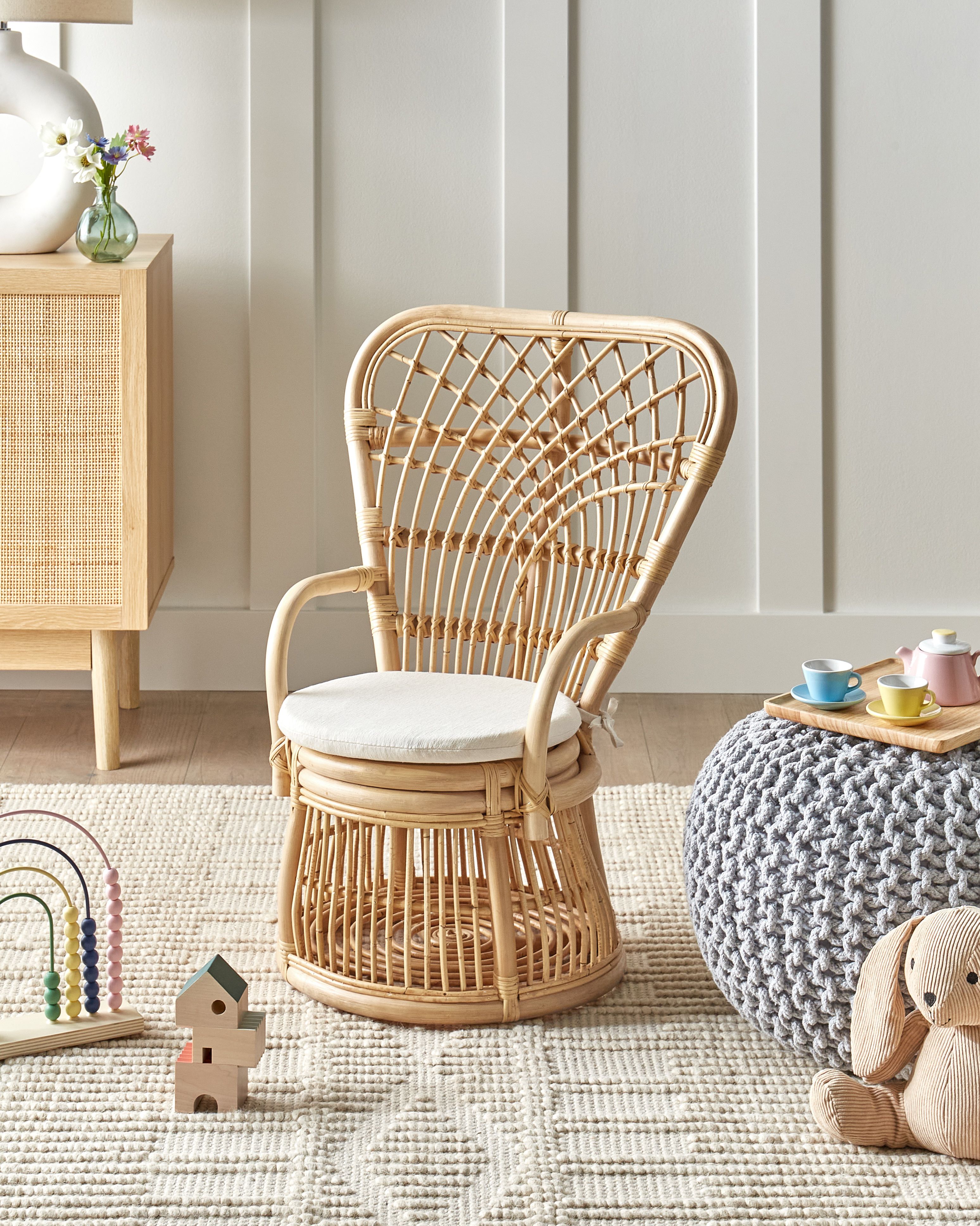 Kids Chair TEMENI Rattan Natural