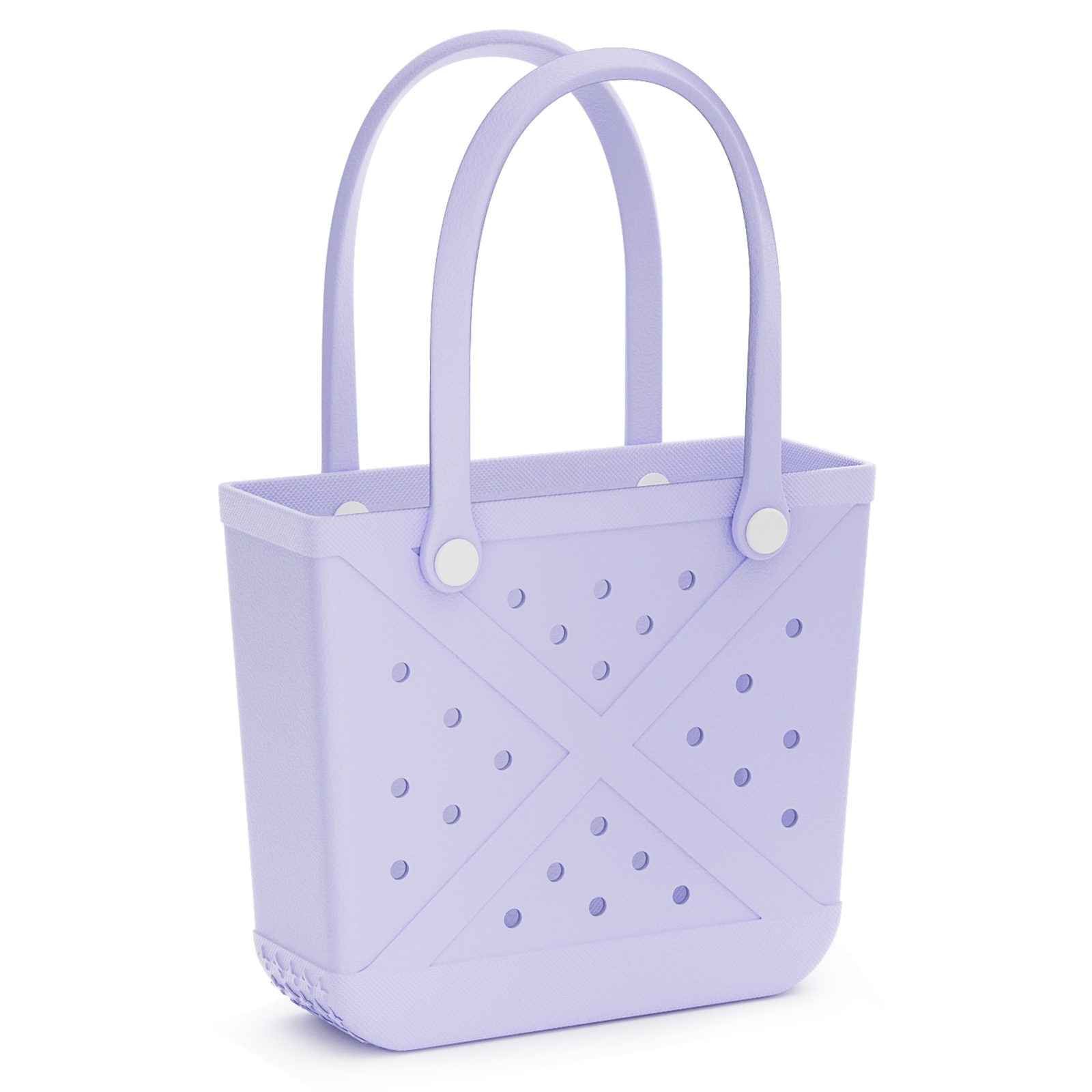 Waterproof Durable EVA Hole Tote Basket Reusable Grocery Shopping Handbag with Double Handles