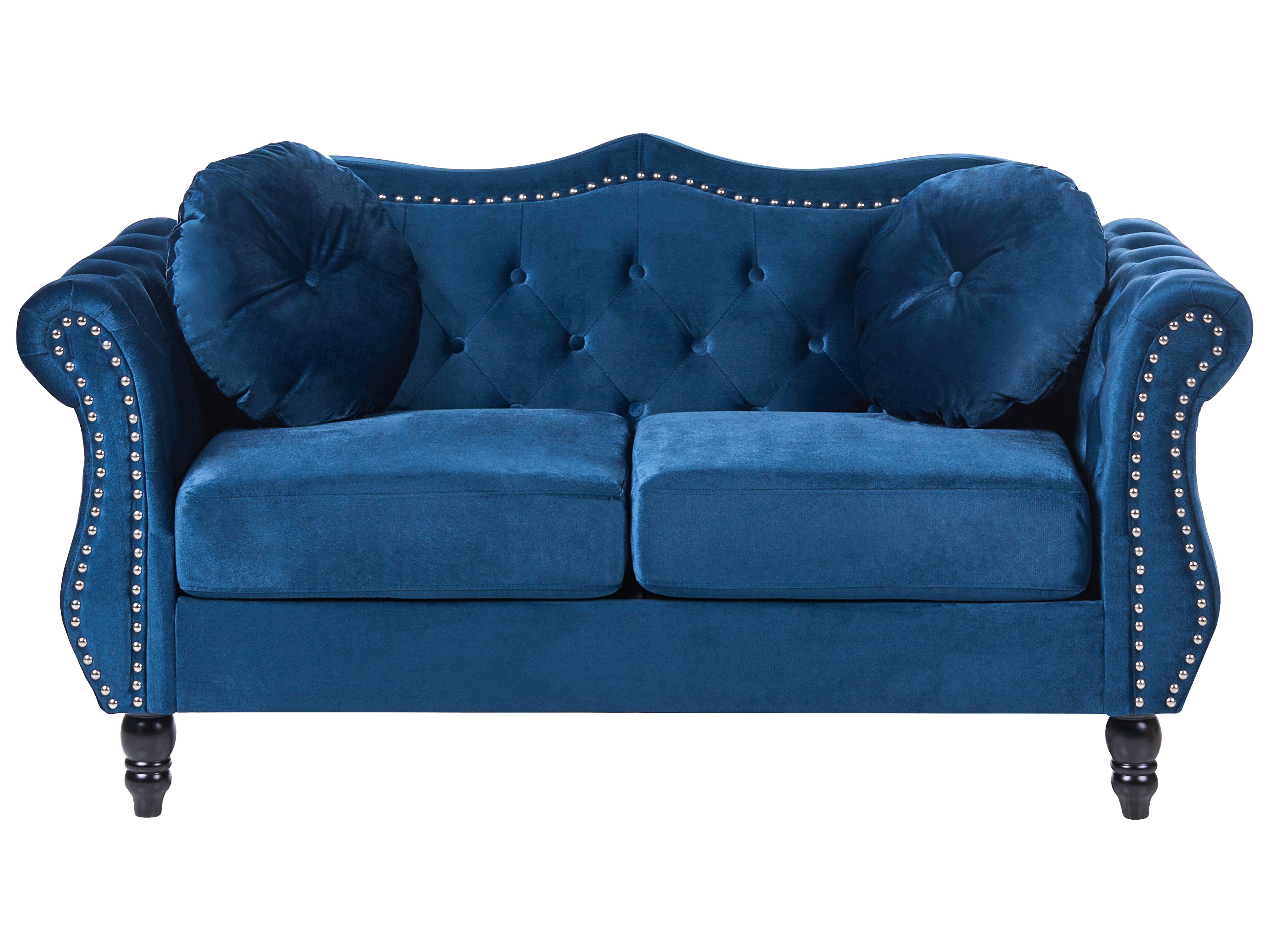 Sofa 2 Seater SKIEN Velvet Navy Blue