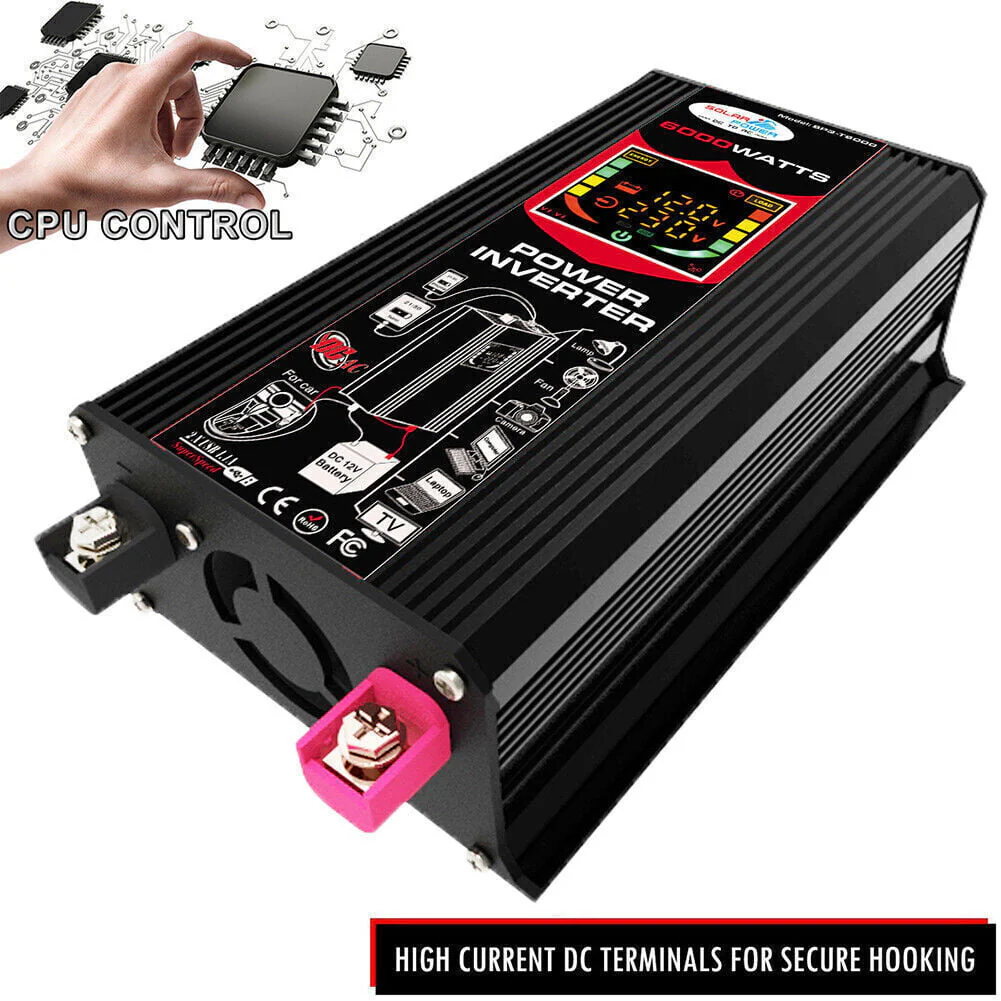 6000W Complete Solar Panel Kit Solar Power Generator 100A Home 110V Grid System - Image 9