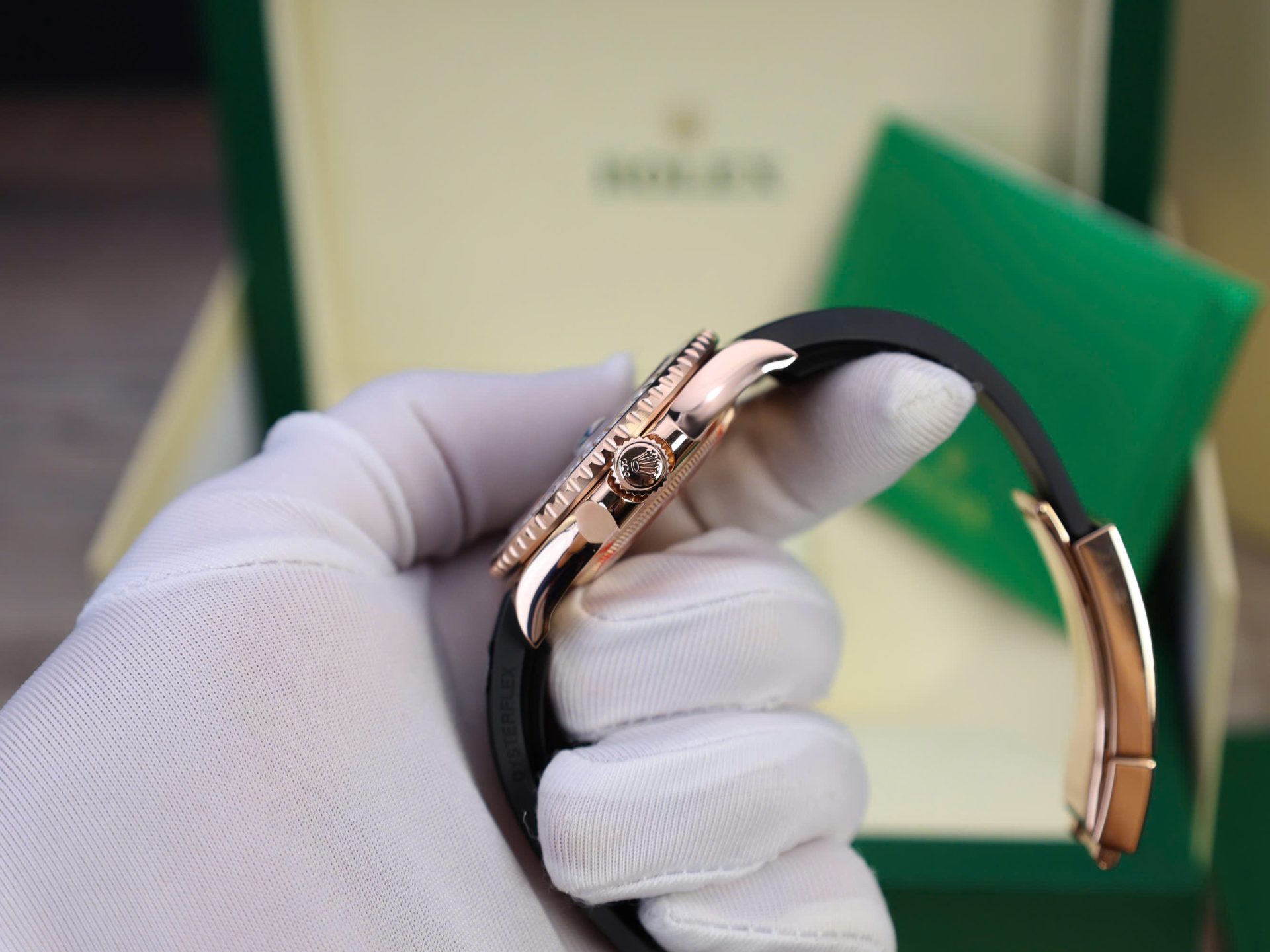 Rolex Yacht-Master Custom Gold Wrapped With Moissanite Baguette Diamond Hong Kong 40mm - Elite Watch Atelier