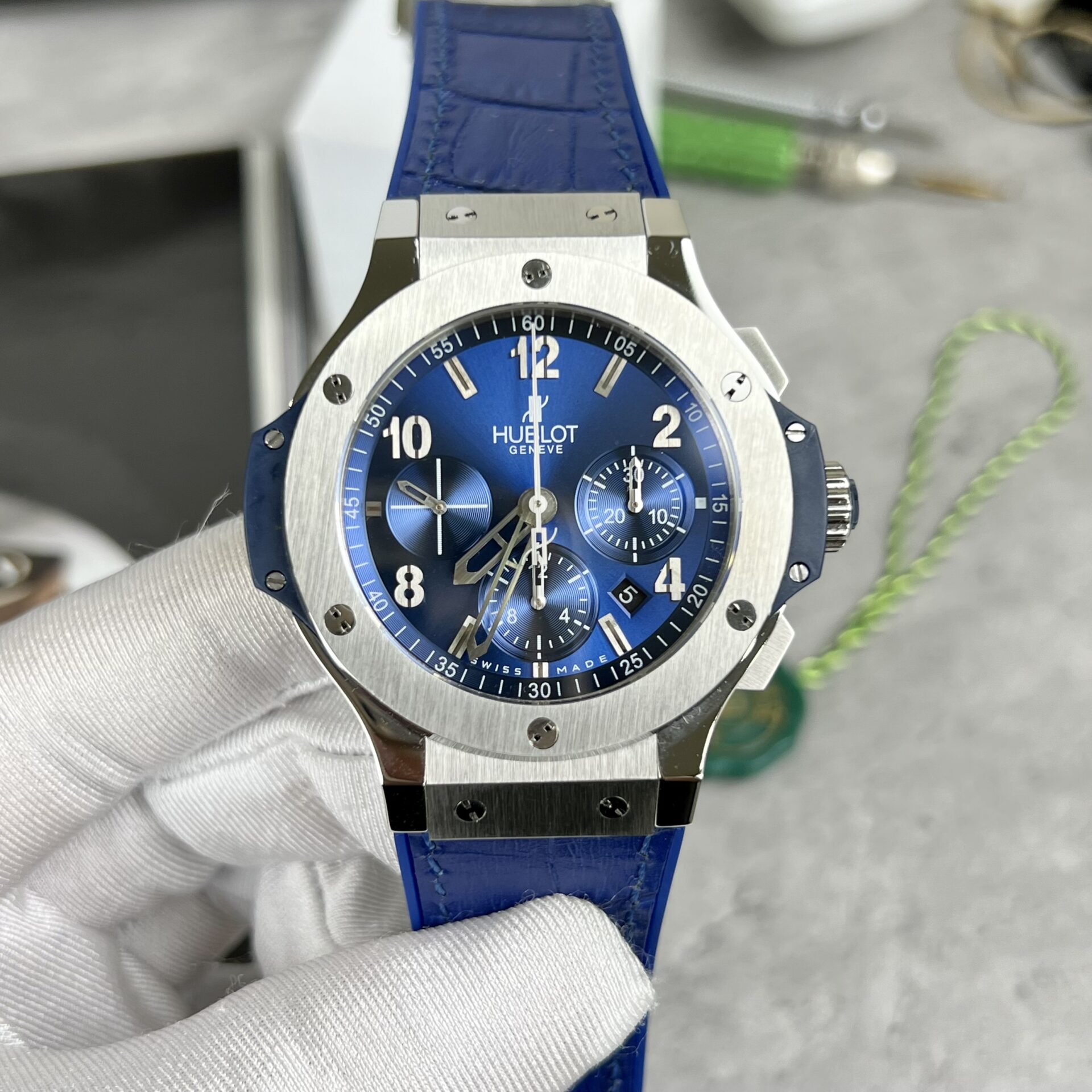 Hublot Replica 11 Watch Big Bang Chronograph Titanium Blue 44mm - Top club