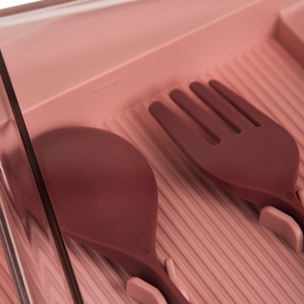 Lunchbox POPPIE ze sztućcami różowy 0,54 l