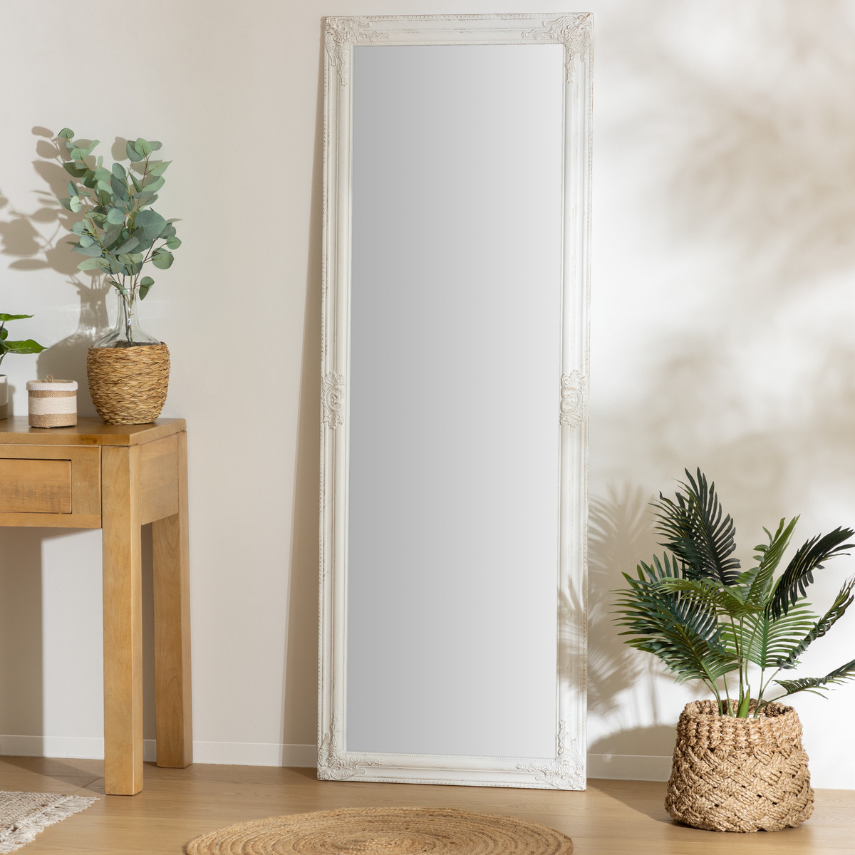 Mirror on stand "Maya" White, 62x172 cm
