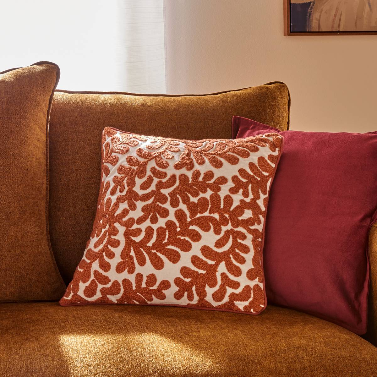 "Sienna" Cushion Cover Terracotta, 40x40 cm