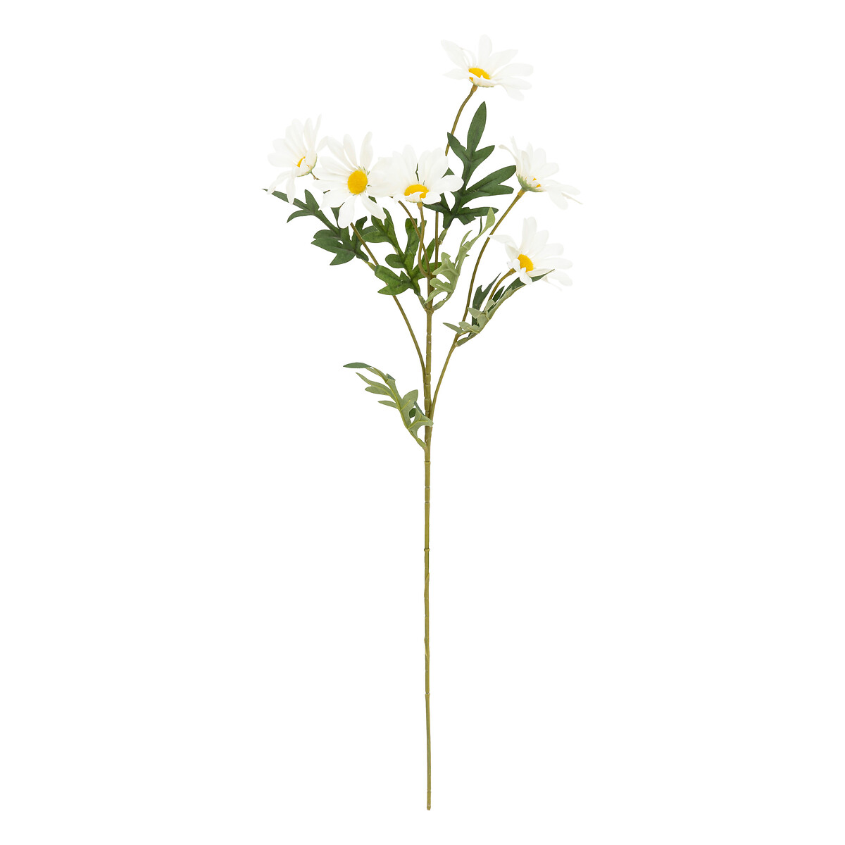Artificial daisy stem White, Yellow, H.60 cm
