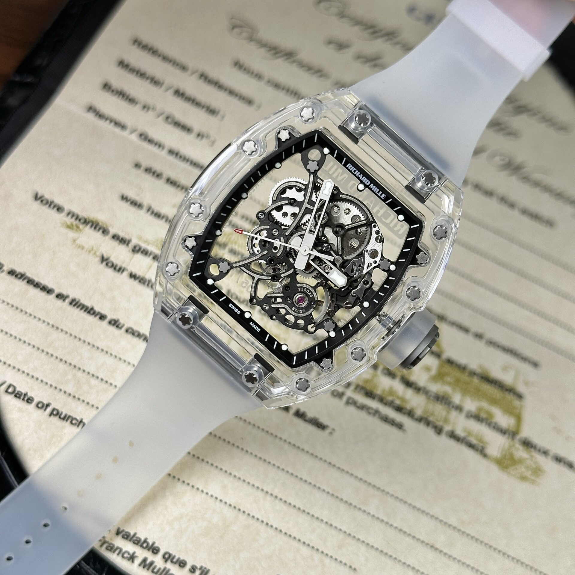 Richard Mille RM055 Bubba Watson Sapphire Tourbillon Replica 1:1 Watch 43mm - Elite Watch Atelier
