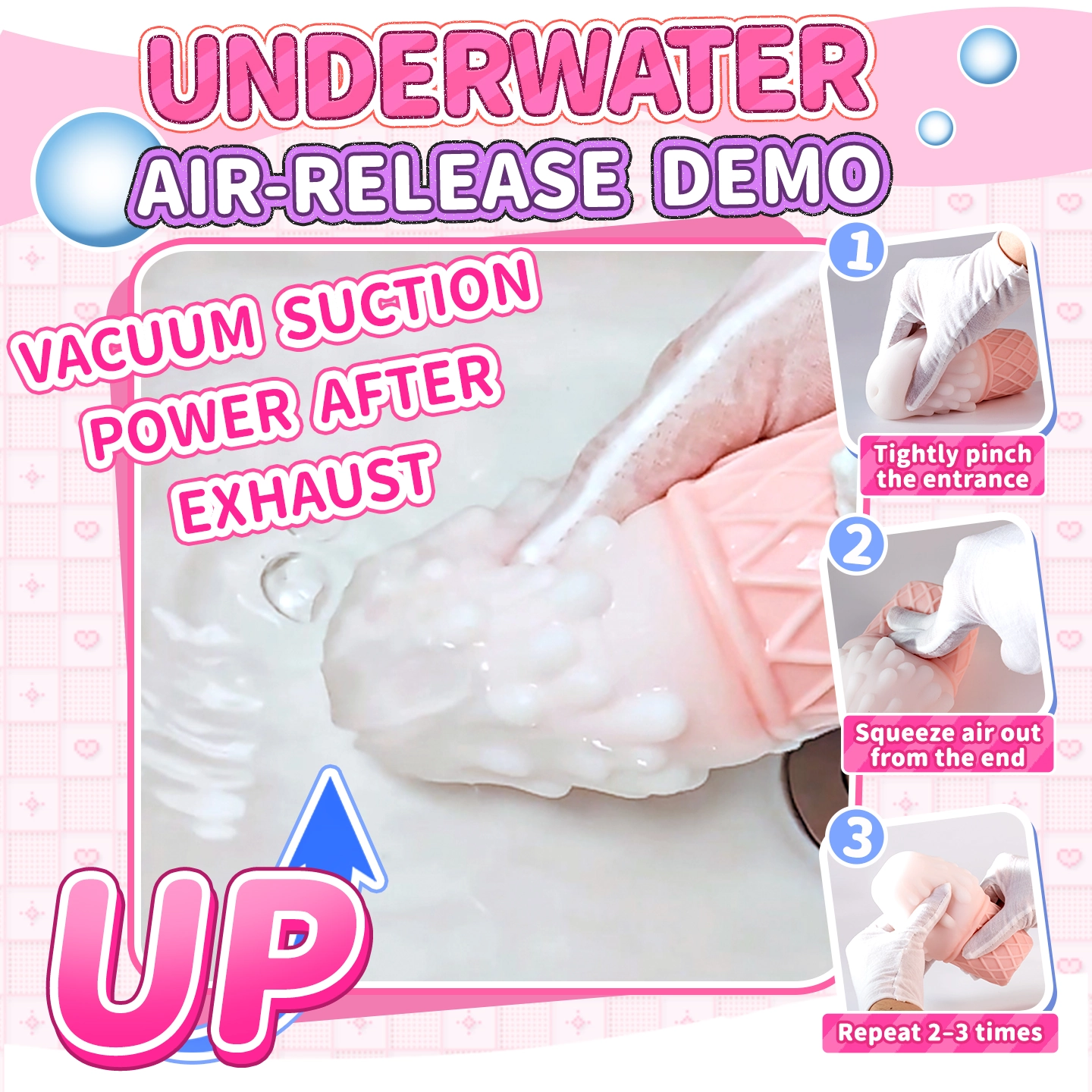 manual suction masturbator with air release design for stronger vacuum grip