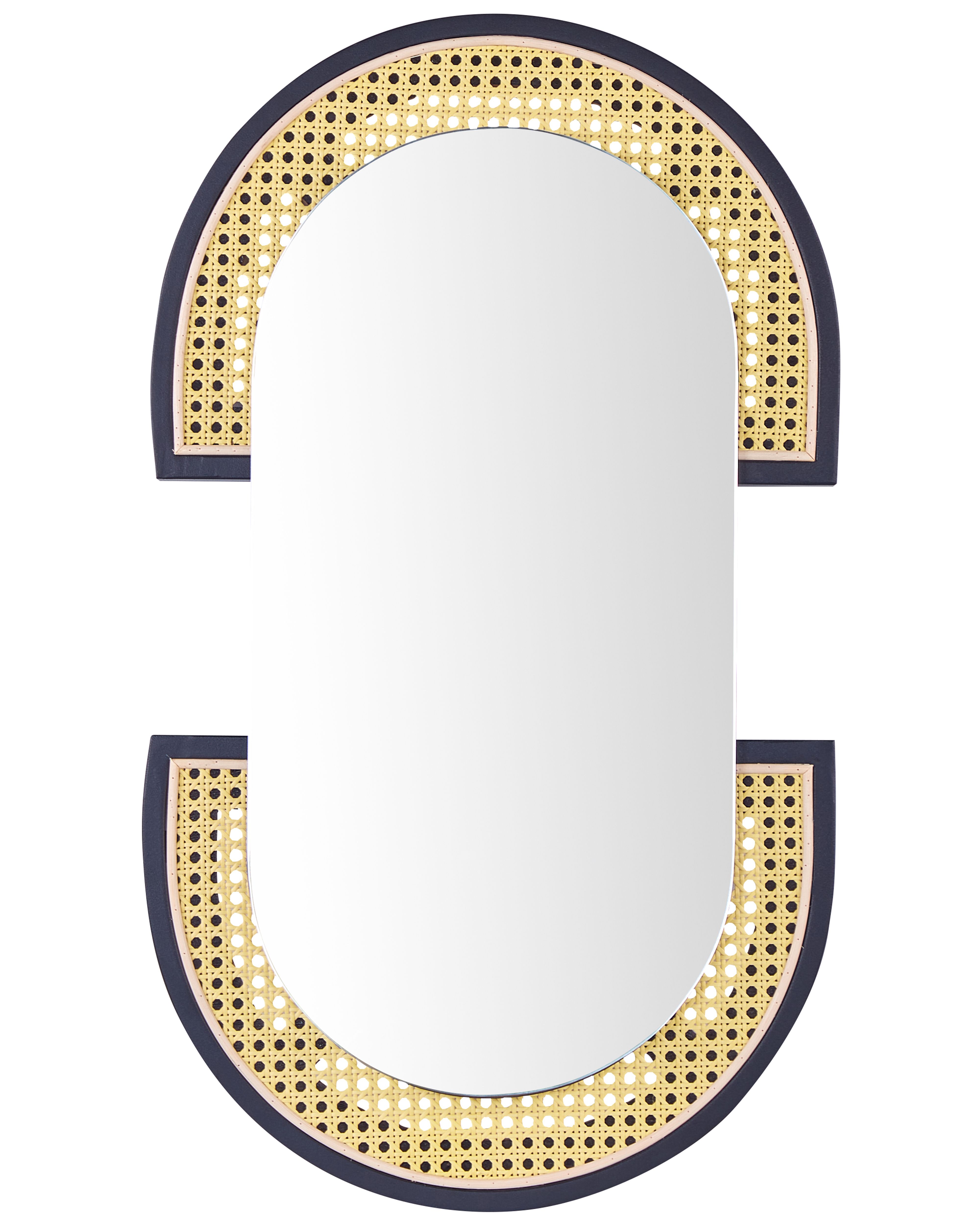 Wall Mirror STAINS 43 cm 75 cm PE Rattan Natural