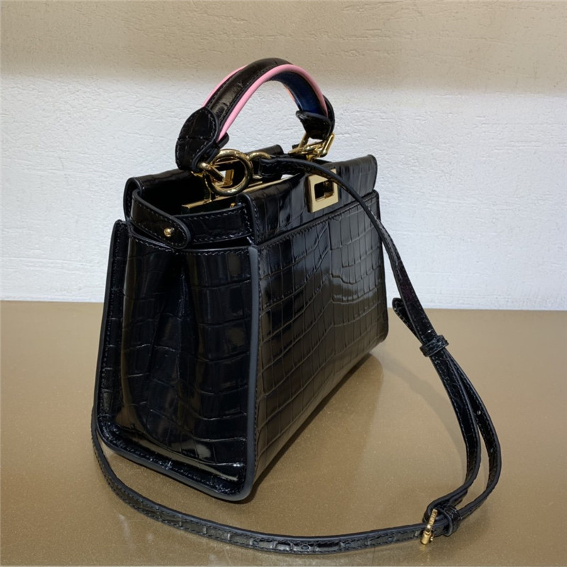 Fendi Peekaboo Mini Leather Tote - Replicaclubs