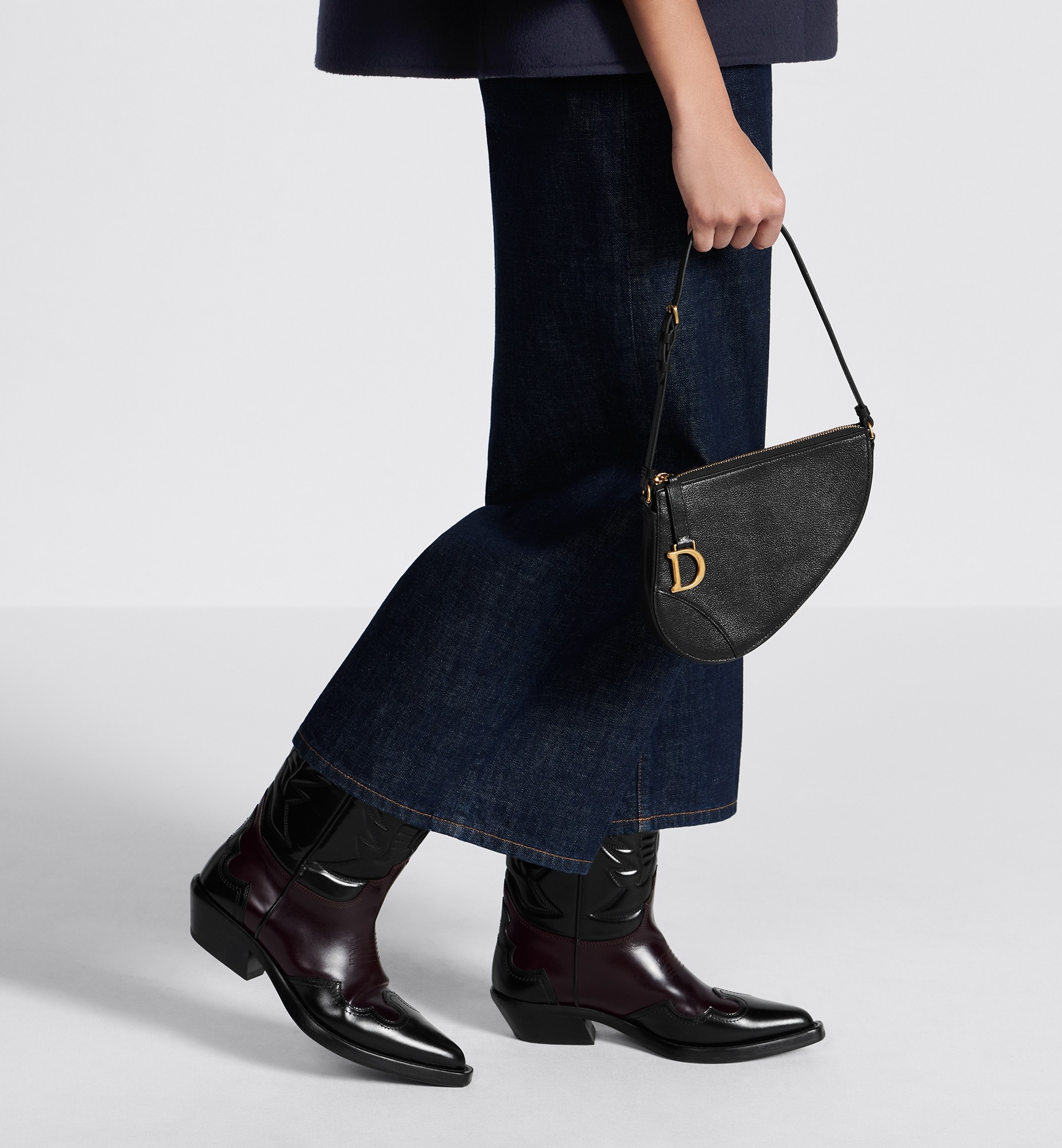 Christian Dior Saddle Rodeo Pouch Black For Women S5909CCEH_M900 – 20 Cm/ 8 Inches1:1High-quality replica