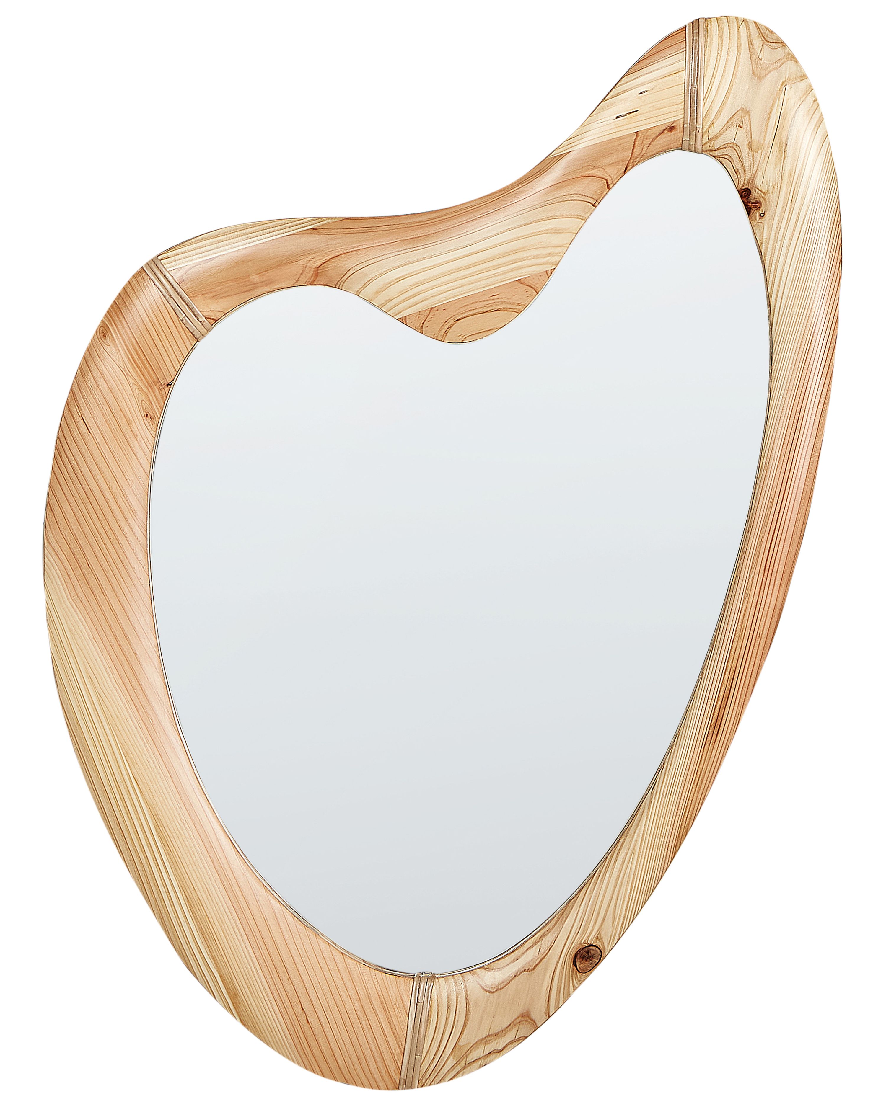 Wall Mirror NEURE 90 cm 77 cm Fir Wood Natural