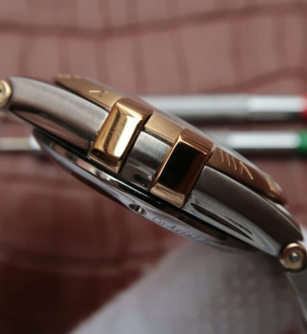 Replica Omega V6 Constellation 35mm YG Bezel YG Textured Dial SS Bracelet A2500 - Top club
