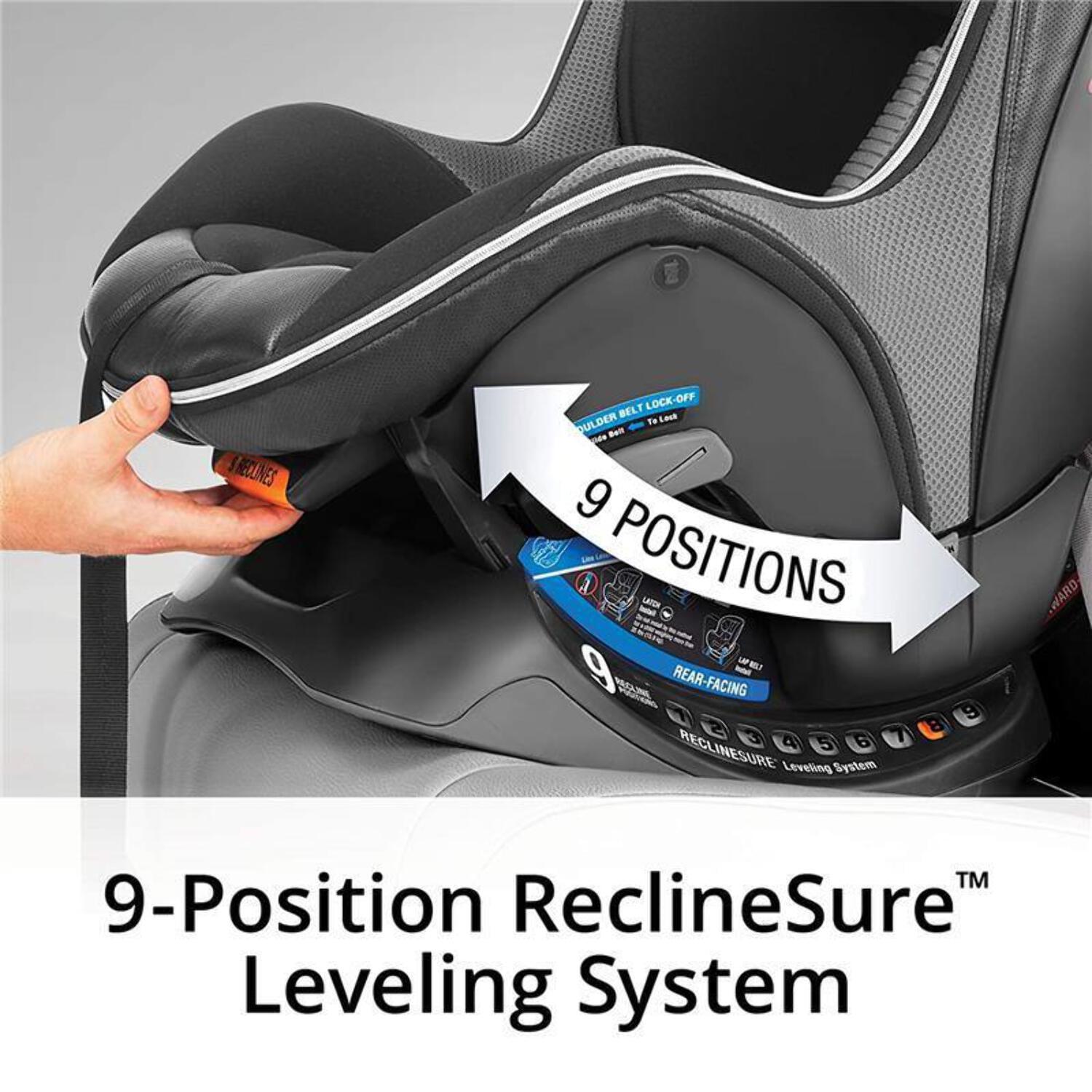 Chicco NextFit Max Zip Air Convertible Car Seat - Atmosphere (Black) - Image 2