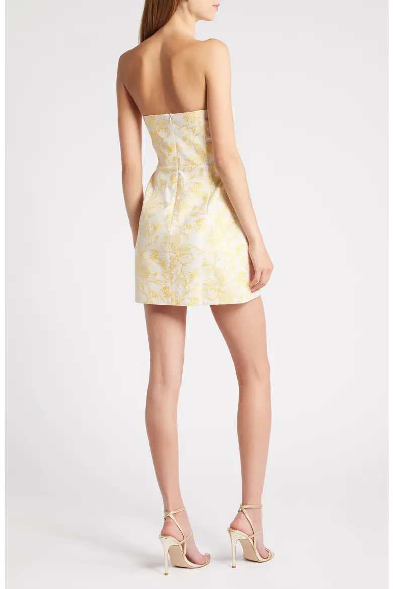 Amanda Uprichard Strapless Puzzle Mini Dress