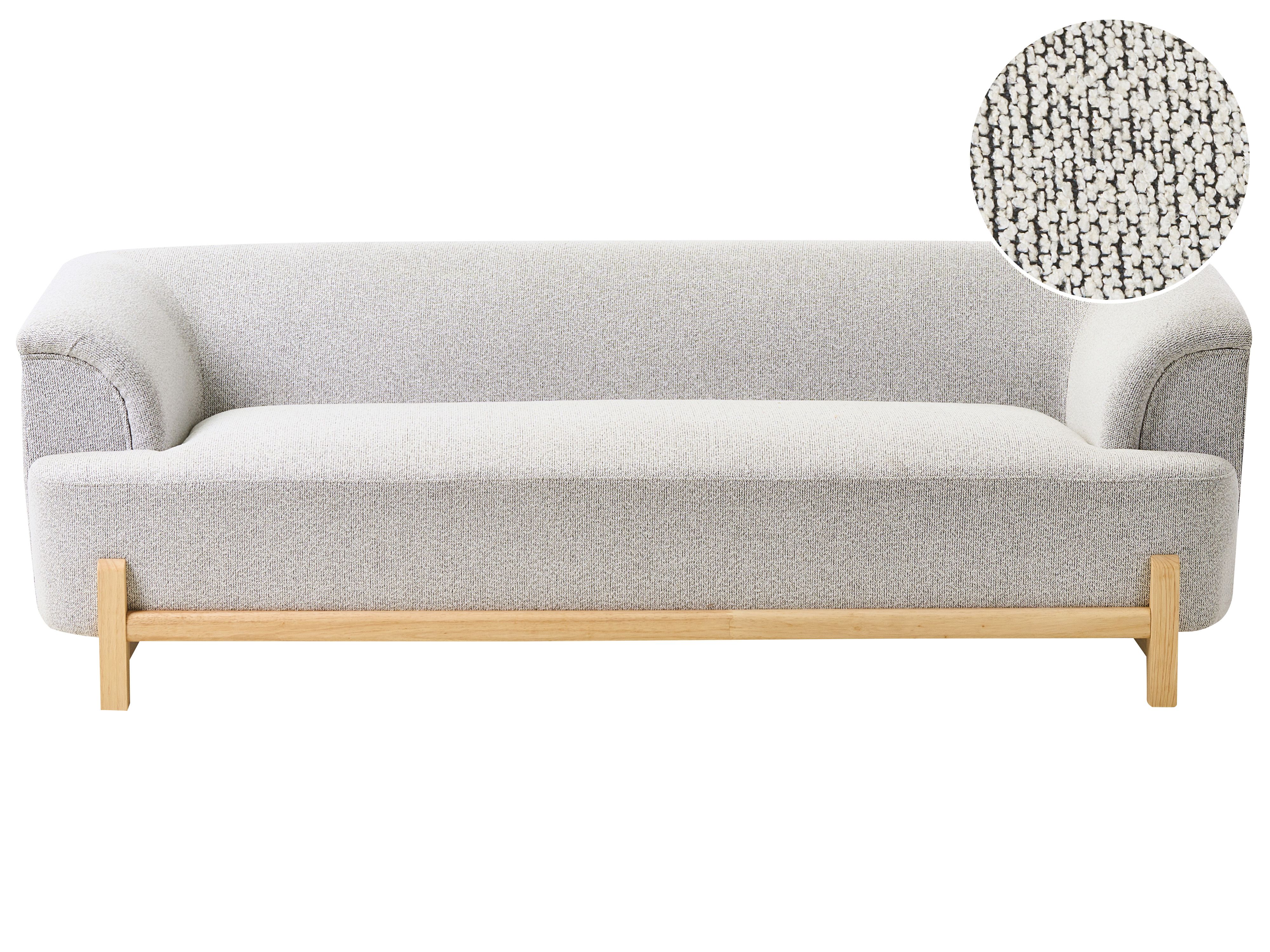Sofa 3 Seater ALNOR Fabric Light Grey