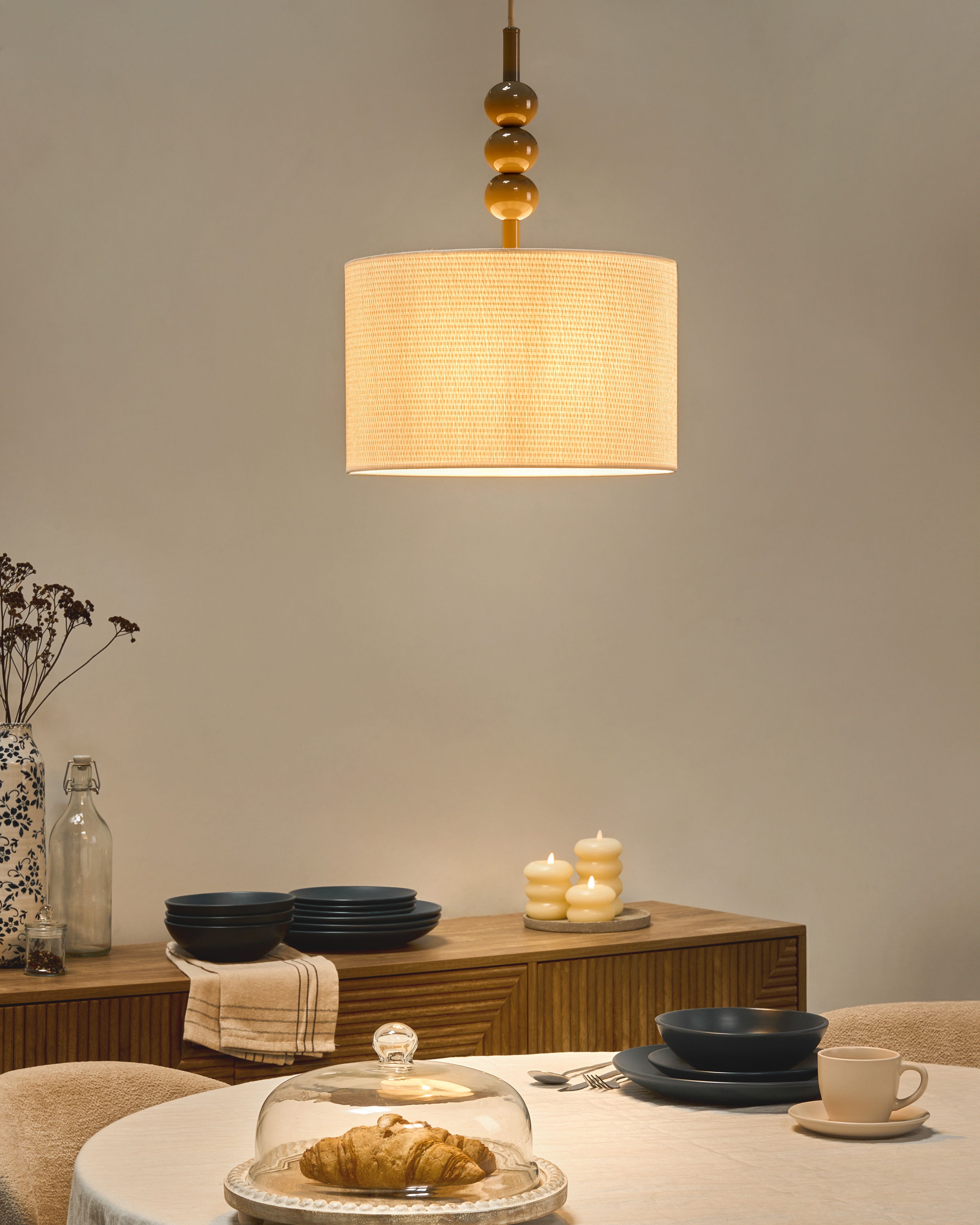 Pendant Lamp LOKY Metal Beige