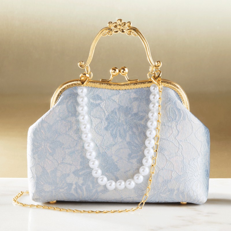 Lace and Pearl Handbag - MIDNIGHT VELVET CATALOG