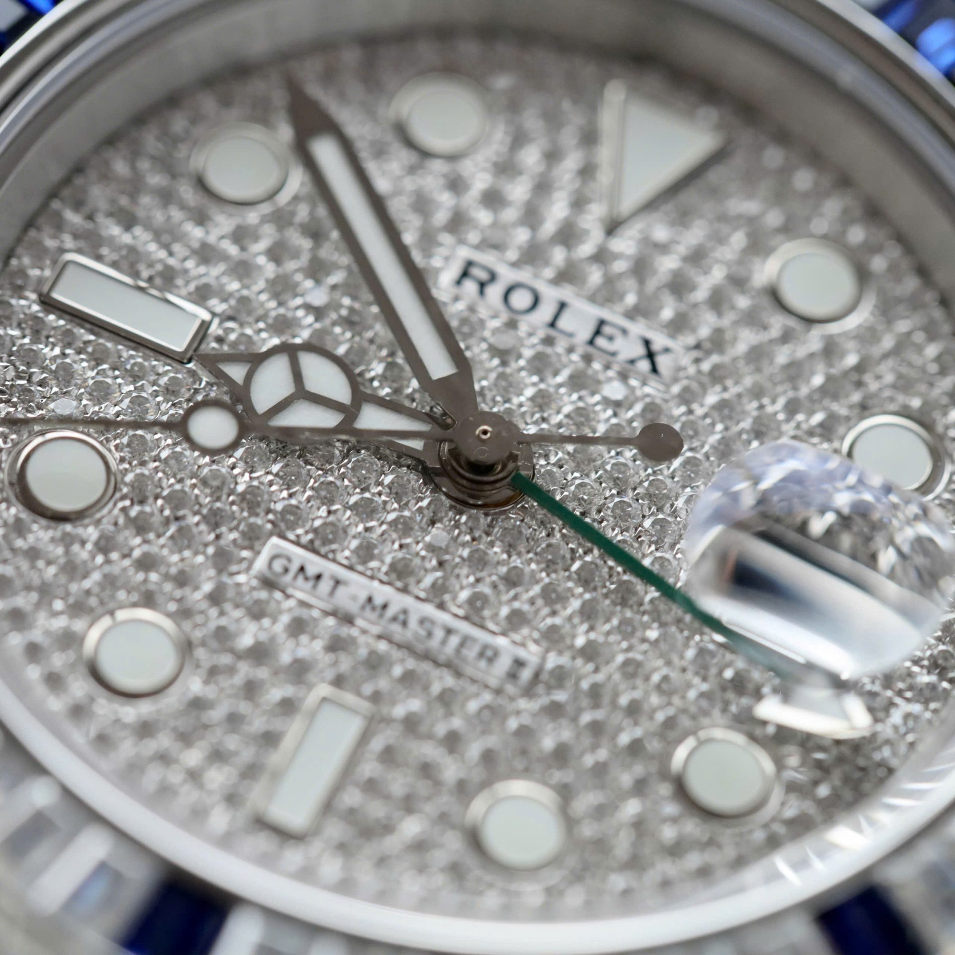 Rolex GMT-Master II Replica Watch Sapphire + Diamonds Moissanite 40mm - Elite Watch Atelier
