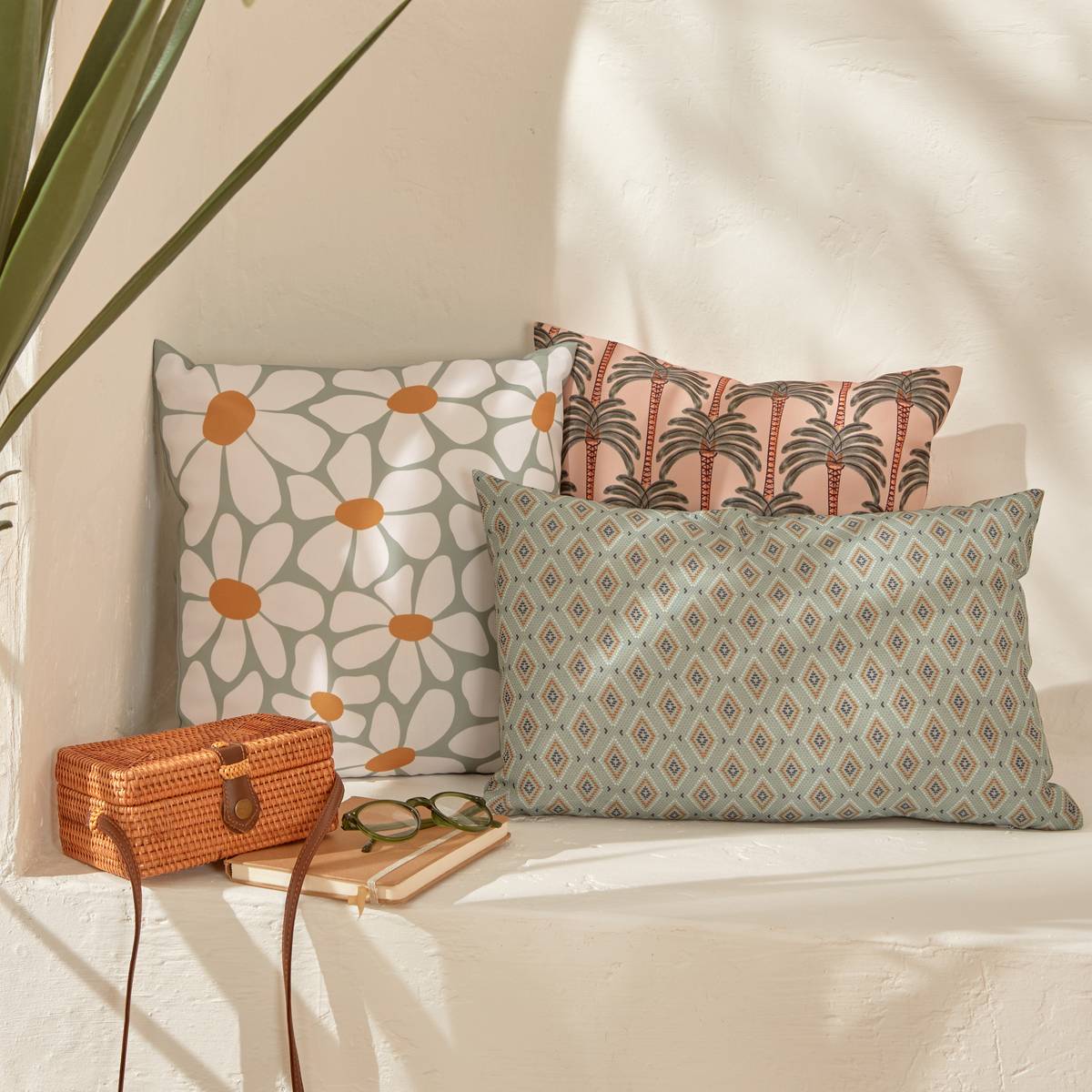 Outdoor cushion cover "Lilio" Celadon Green, 30x50 cm