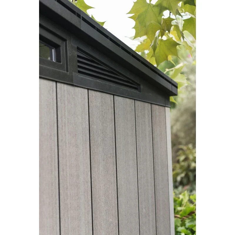 Artisan Plastic Storage Shed 9 ft W x 7.5 ft D Grey & Black - Artisan 97 - Image 12 Artisan Plastic Storage Shed 9 ft W x 7.5 ft D Grey & Black - Artisan 97 - Image 12