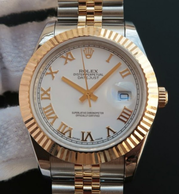 Replica Rolex DateJust II 41mm SS/YG White Dial Roman Marker SS/YG Bracelet A2824 - Elite Watch Atelier