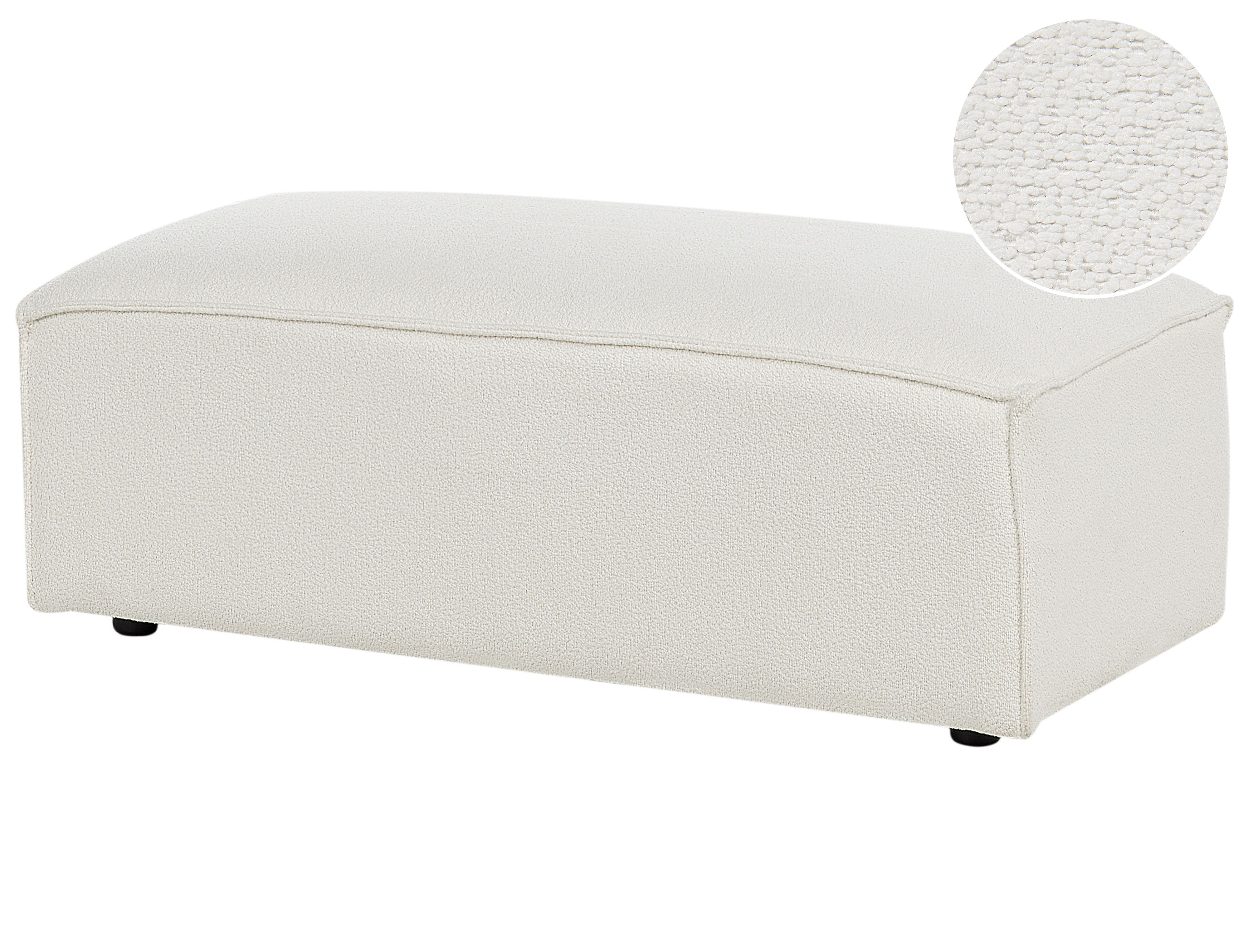 Ottoman HELLNAR Boucle Off-White
