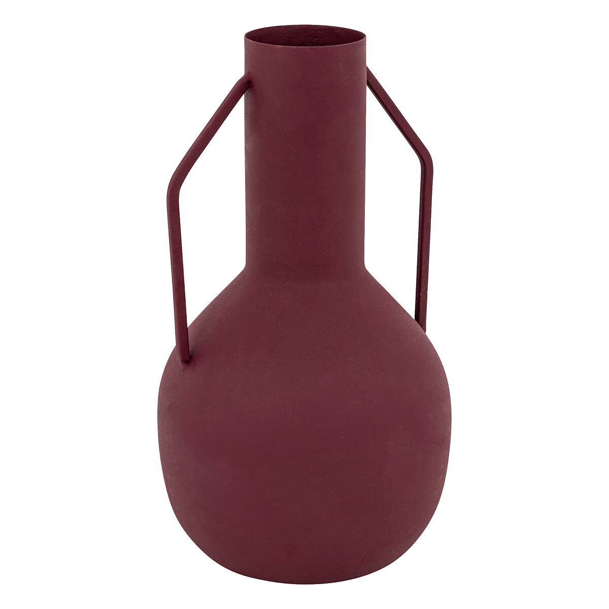 Metal vase "Sylvain" Ruby red, H.20 cm
