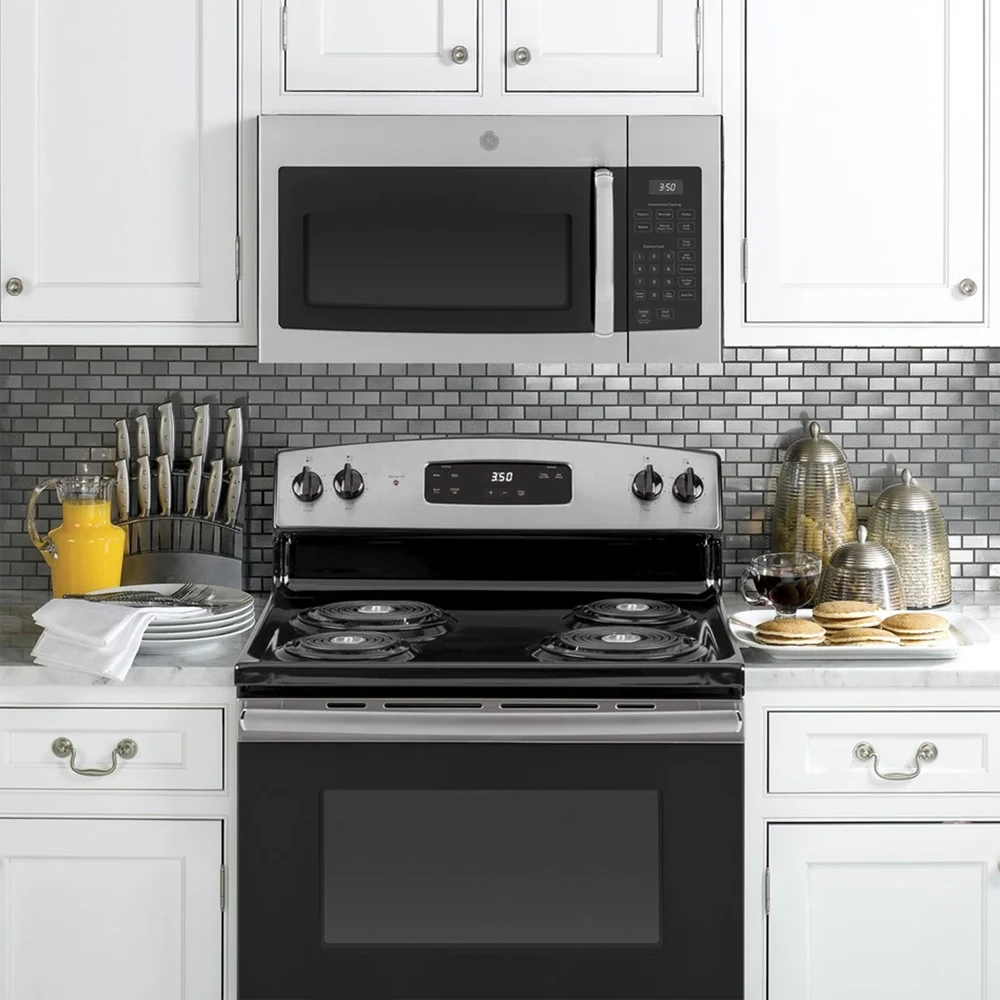 General Electric GE 1.6 Cu. Ft. Over-the-Range Microwave Oven Stainless Steel, JVM3160RFSS - Image 4