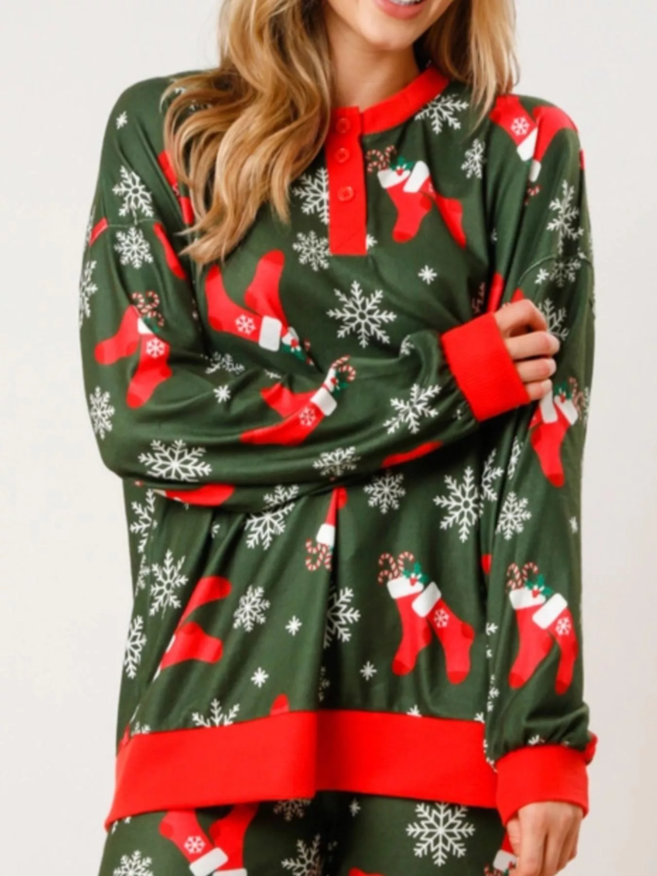 Christmas Long Sleeve Top and Pants Lounge Set - ZKZOOK