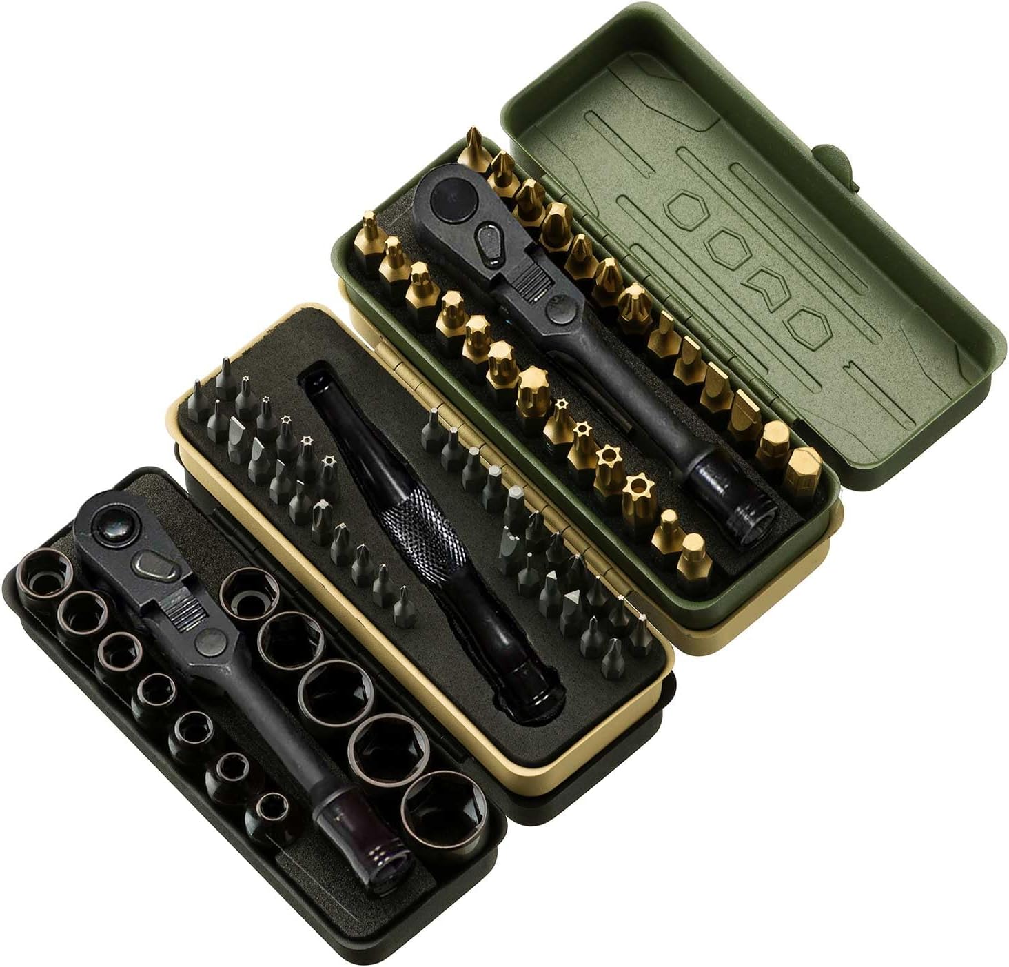 KESI Tool Torx Bit Set 77-Piece, Fully Armed Bits Ratchet Set with 13-Piece 1/4
