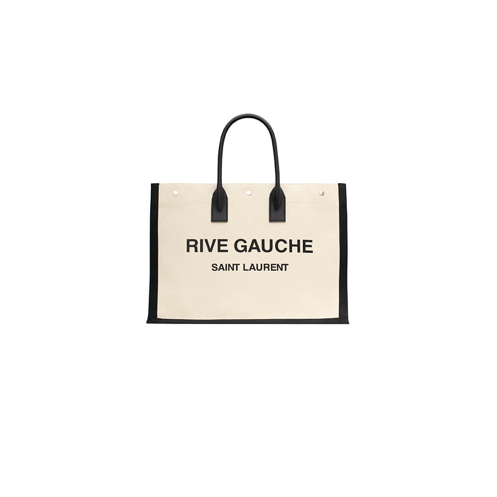 YSL RIVE GAUCHE LARGE TOTE BAG IN PRINTED CANVAS AND LEATHER1:1High-quality replica