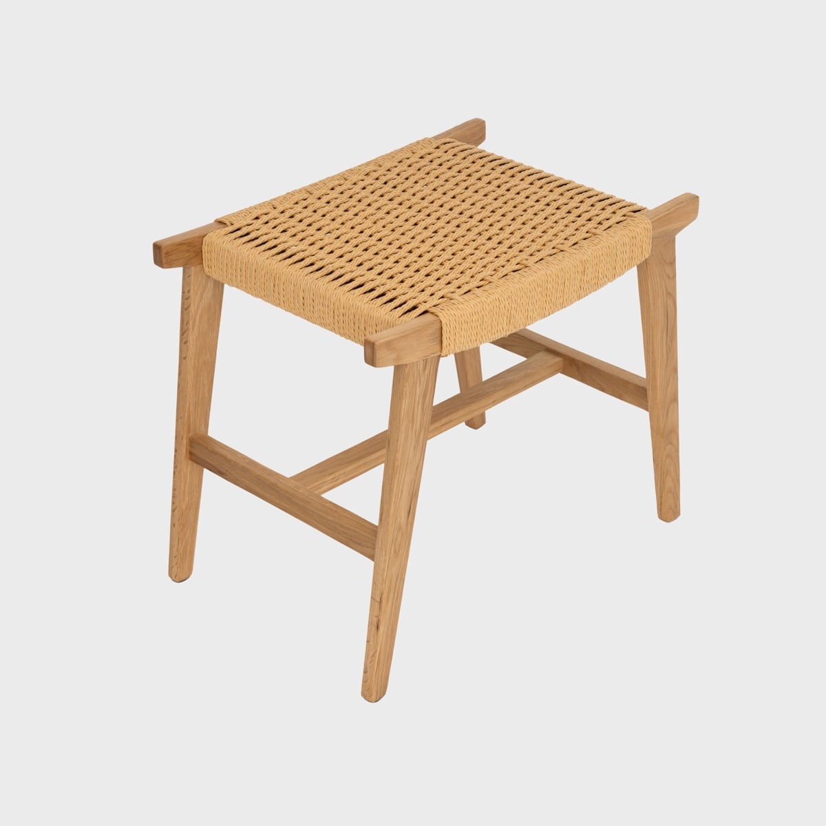 Taboret NOVUM drewniany dębowy naturalny 52x34x42 cm