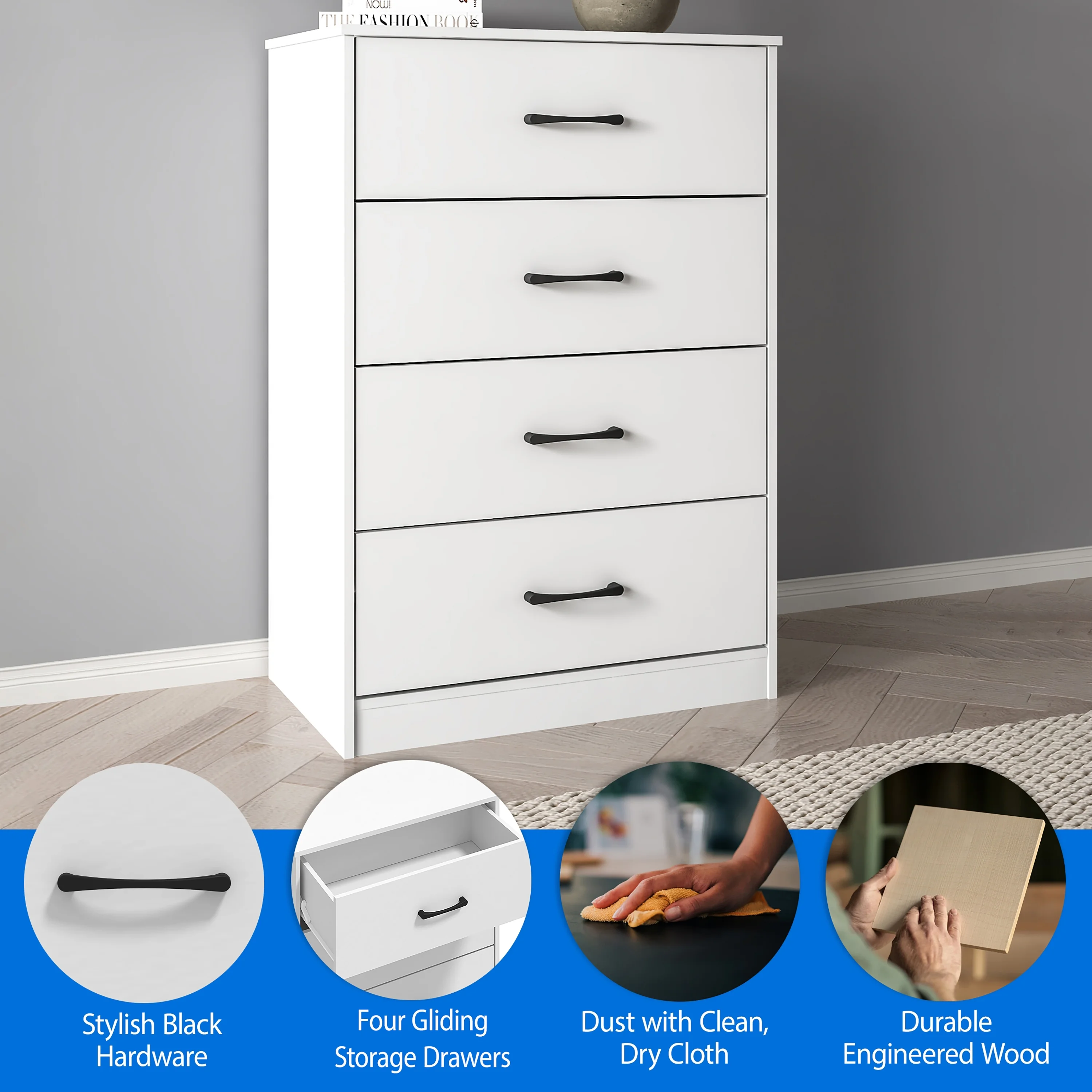 Mainstays Ardent 4 Drawer Dresser, Euro Oak - Image 30