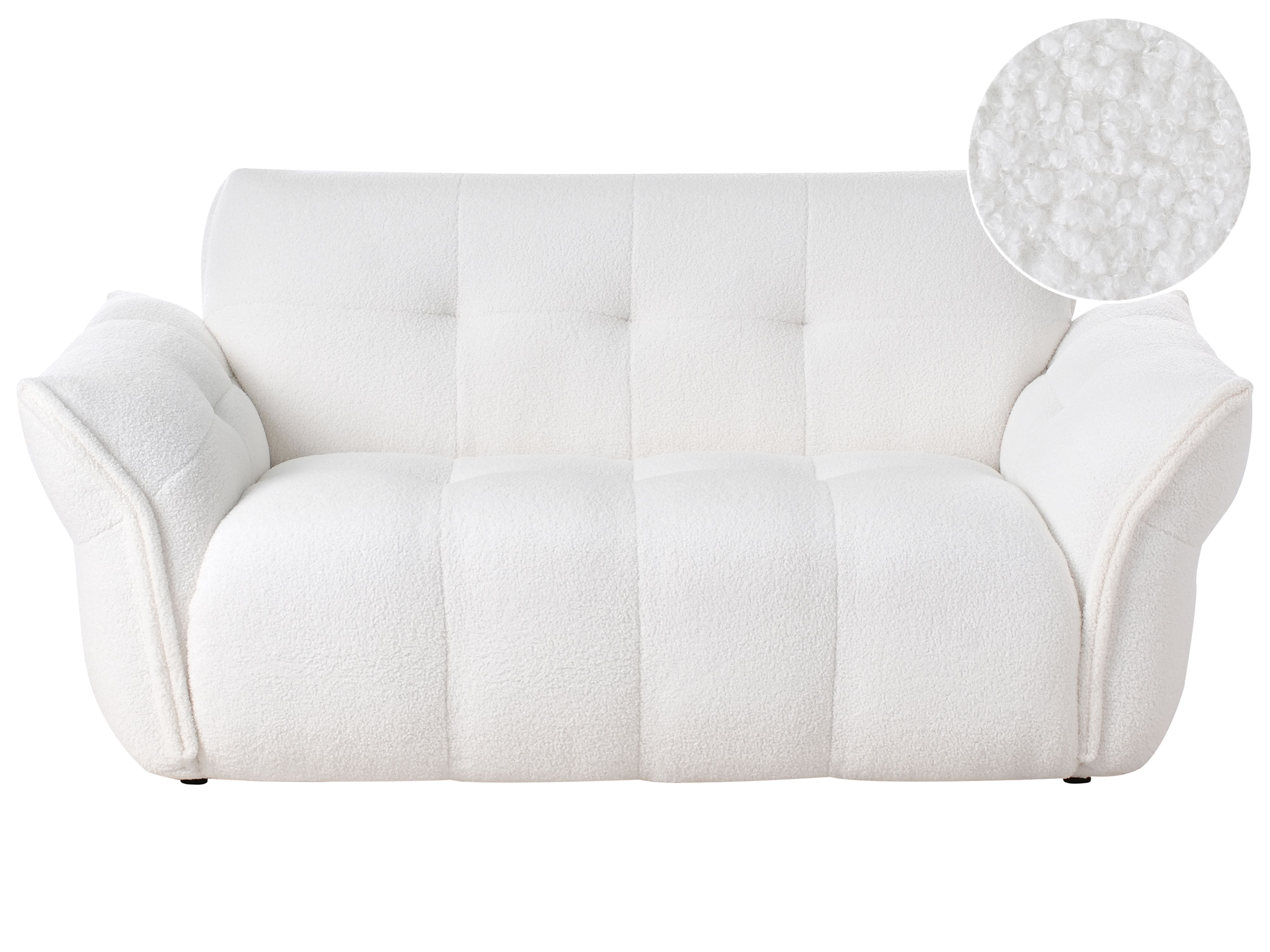 Sofa 2 Seater HALBA Boucle White