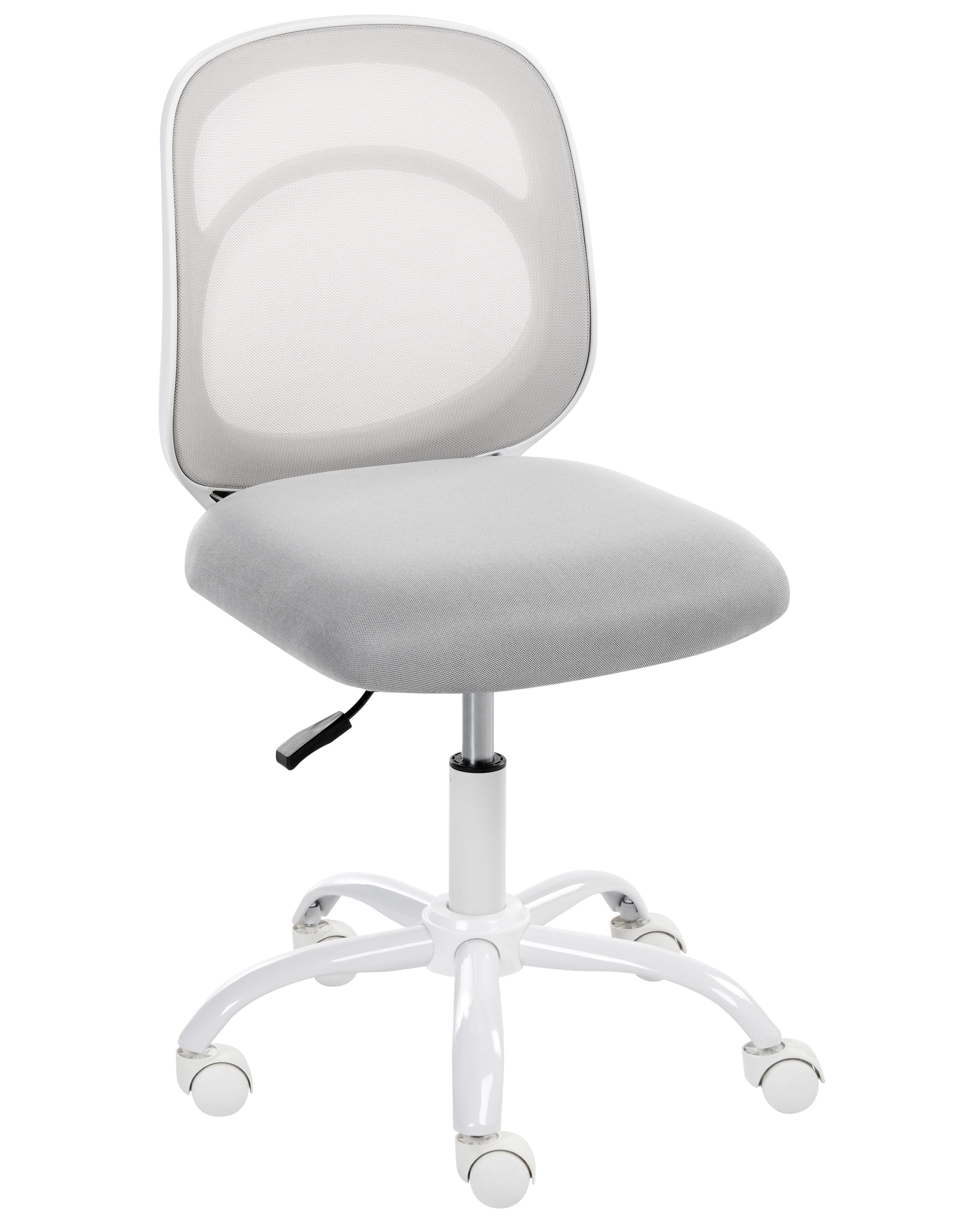 Desk Chair BLISSFUL Fabric Light Grey