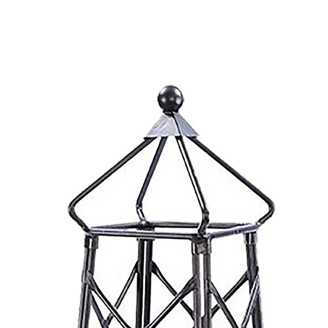 Achla Designs Lattice Obelisk Garden Trellis, 67 Inch Tall, Graphite Powder Coat Finish - Image 4