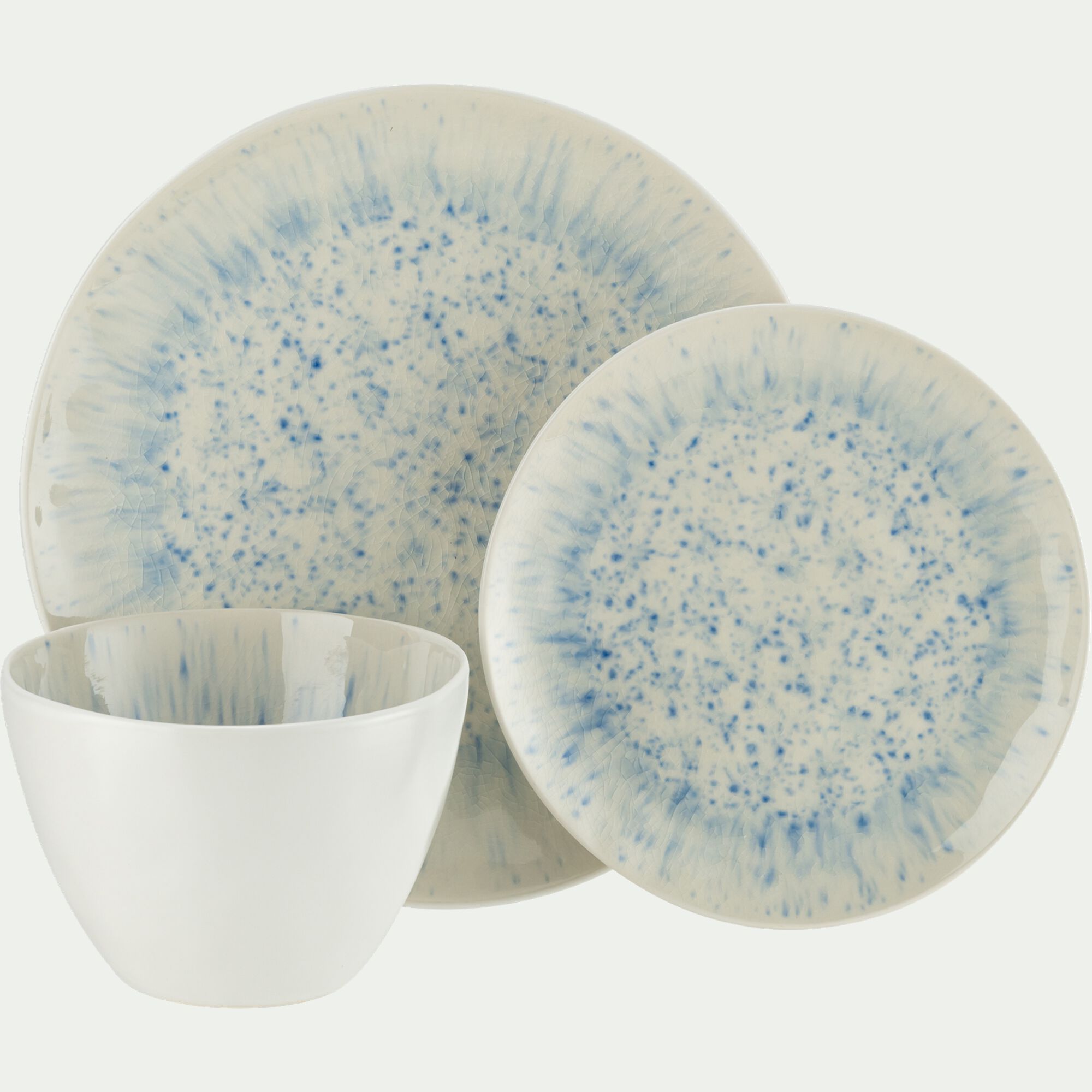CALICO - Assiette à dessert en grès D20,5cm - bleu