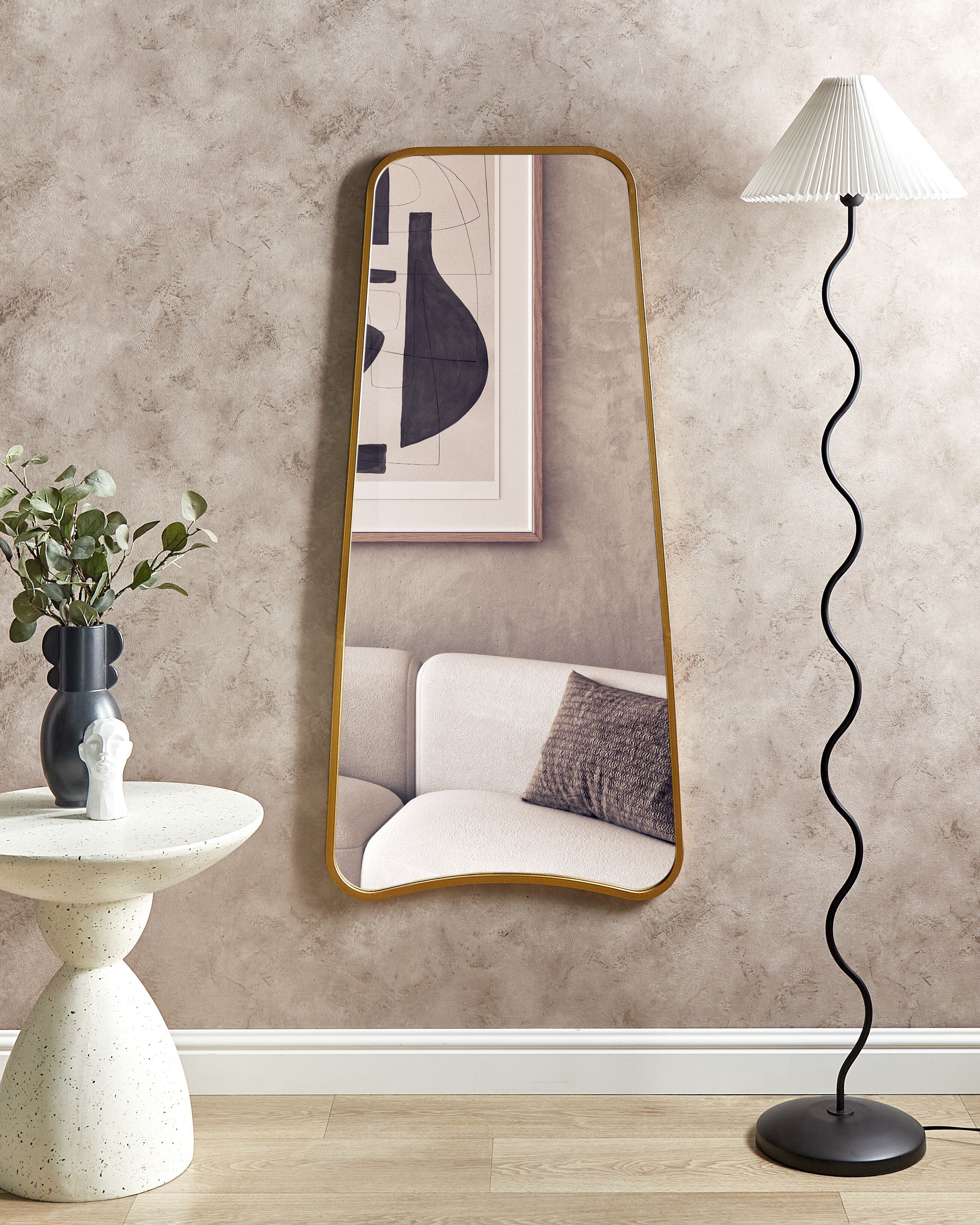 Wall Mirror LEVET 58 cm 122 cm Metal Gold