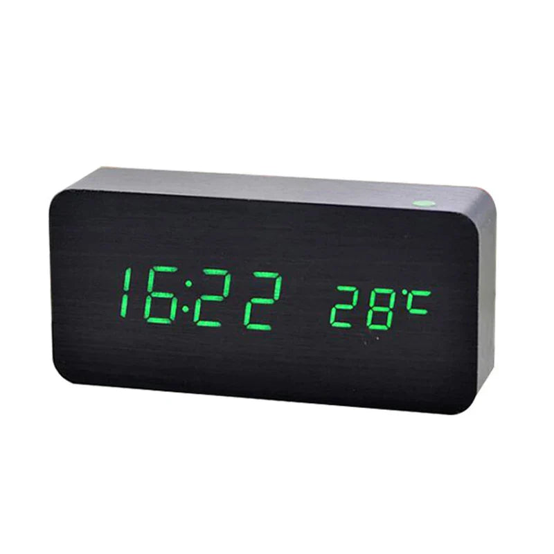 WoodLume | Houten Wekker met LED Digitale Weergave