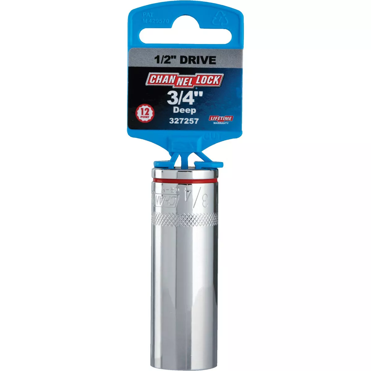 Channellock 1/2 In. Drive 3/4 In. 12-Point Deep Standard Socket